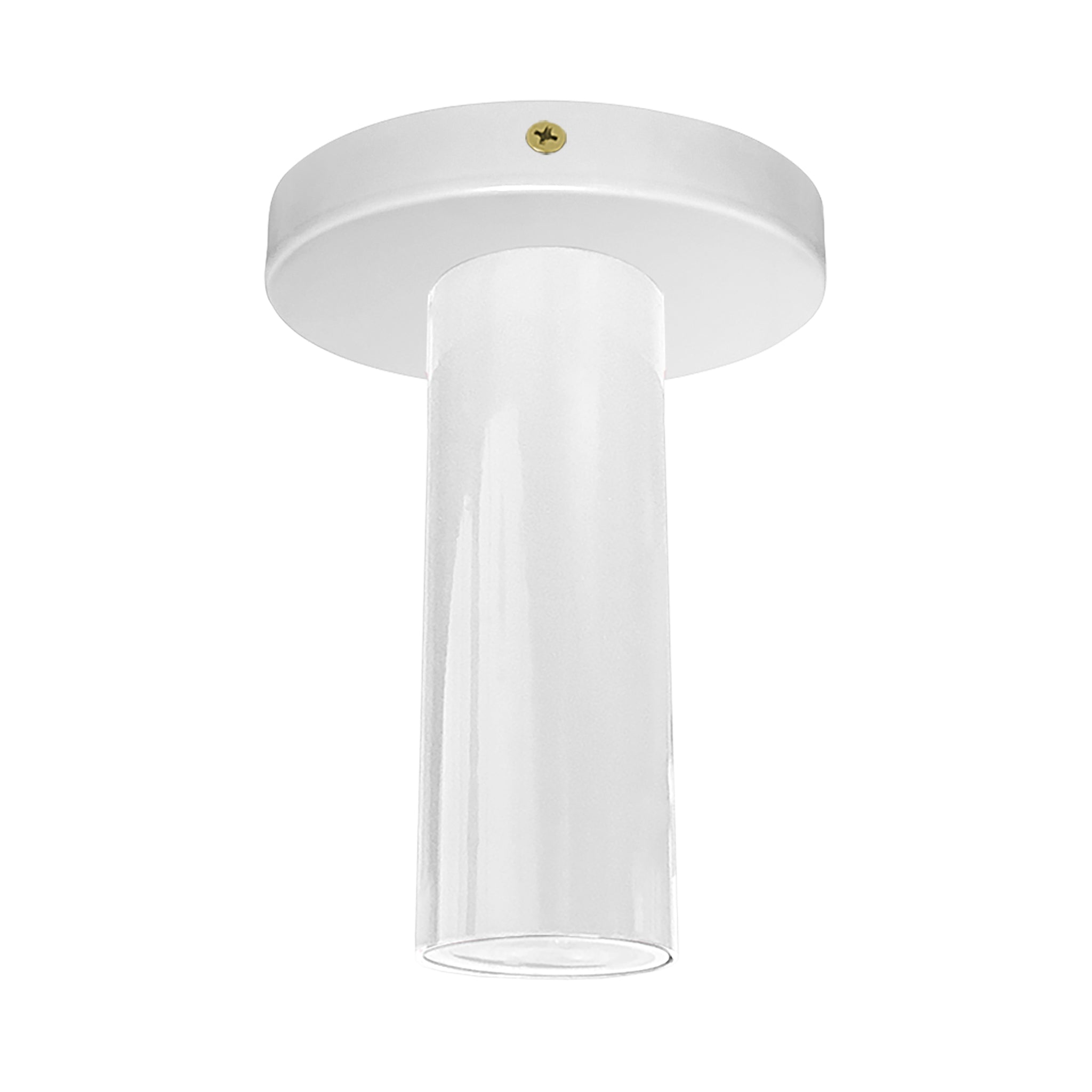 Brass and white color Reader flush mount Dutton Brown lighting