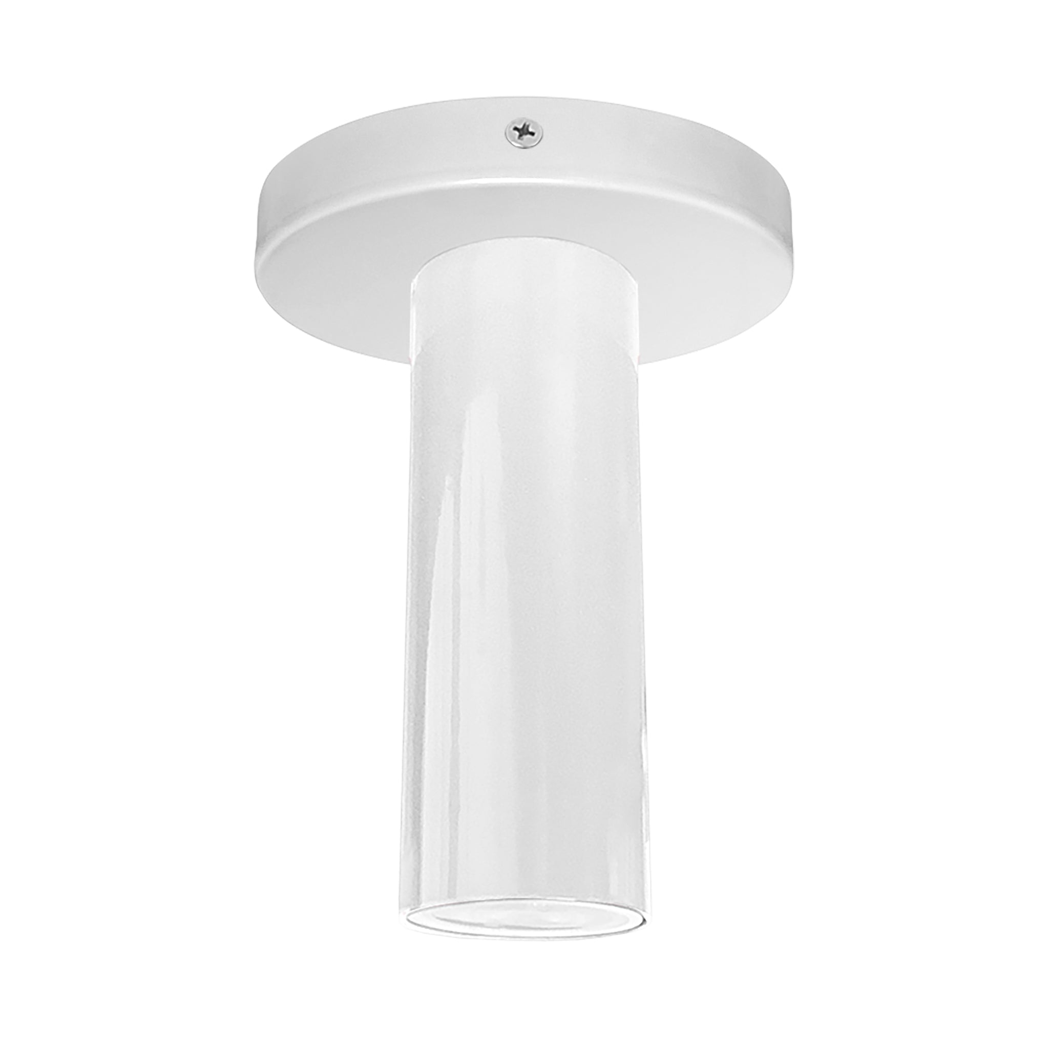 Nickel and white color Reader flush mount Dutton Brown lighting