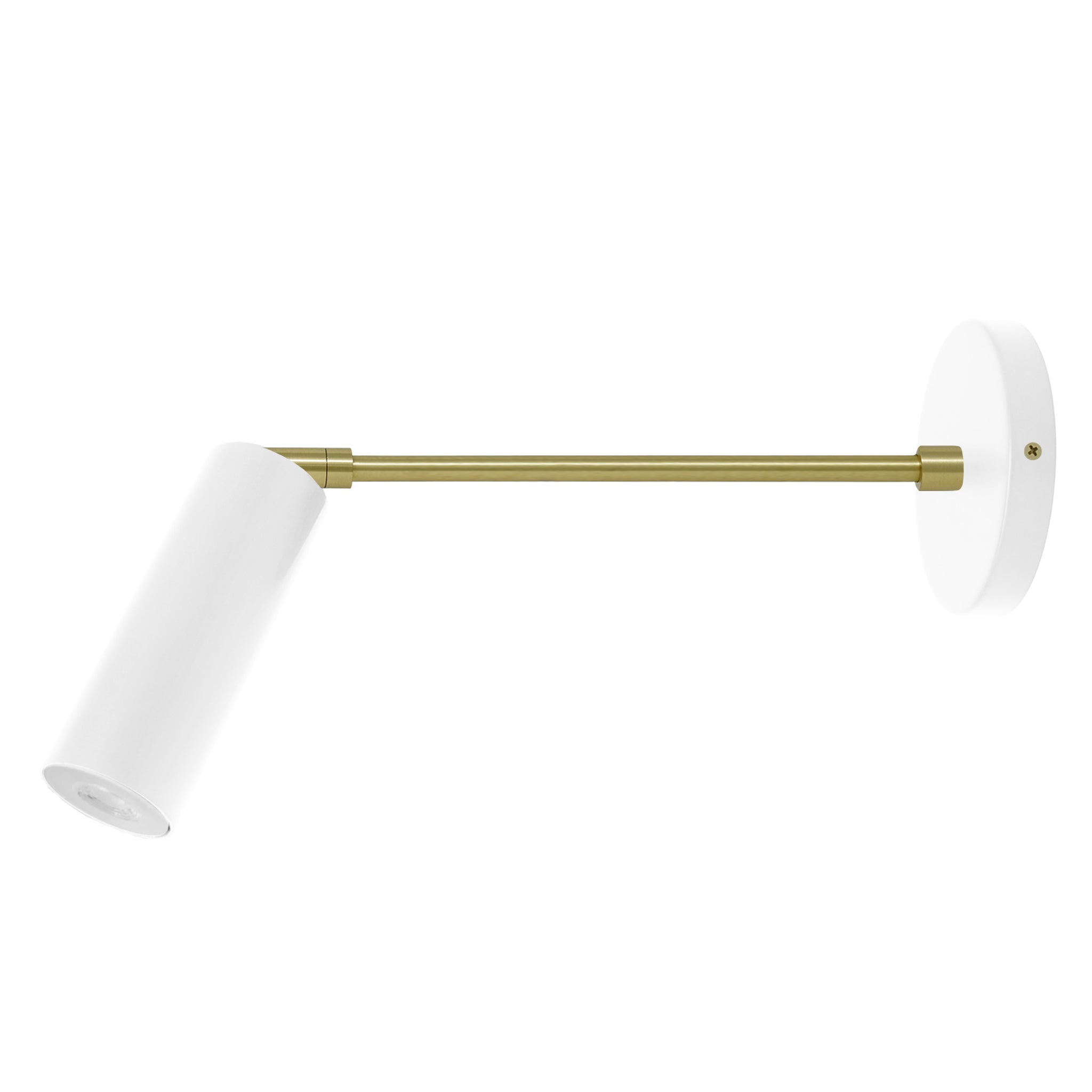 Brass and white color Reader sconce 10" arm Dutton Brown lighting