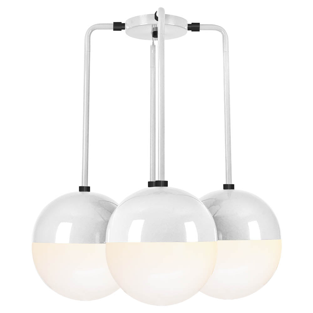 Black and white color Tetra chandelier Dutton Brown lighting
