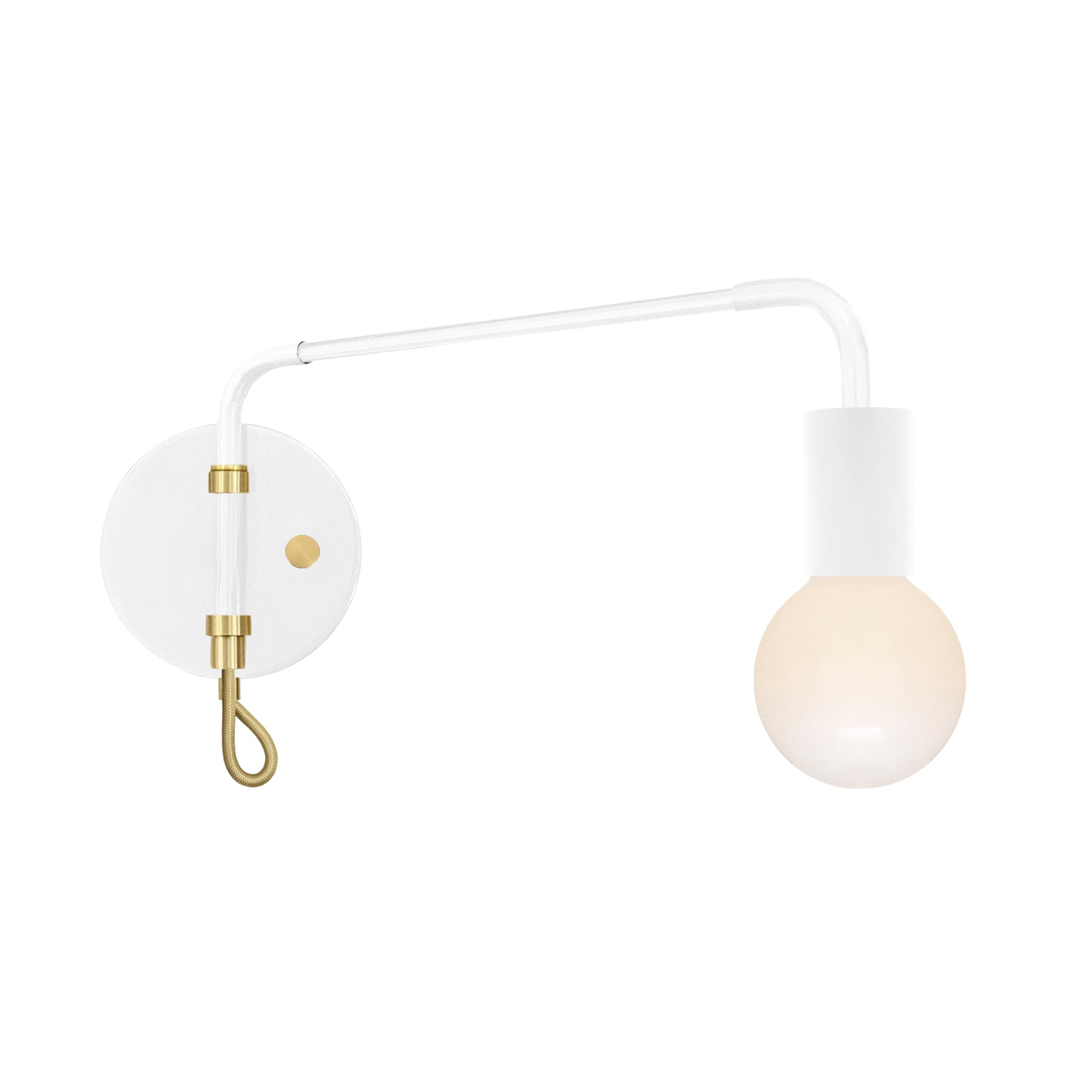 Brass and white color Sway sconce Dutton Brown lighting