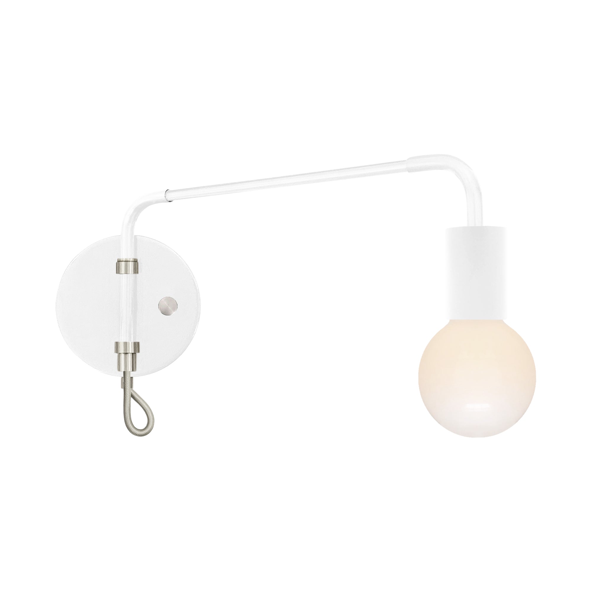 Nickel and white color Sway sconce Dutton Brown lighting