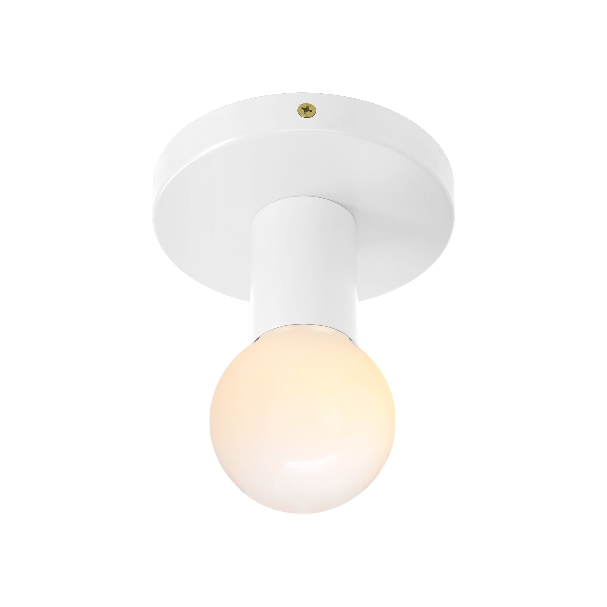 Brass and white color Twink flush mount Dutton Brown lighting