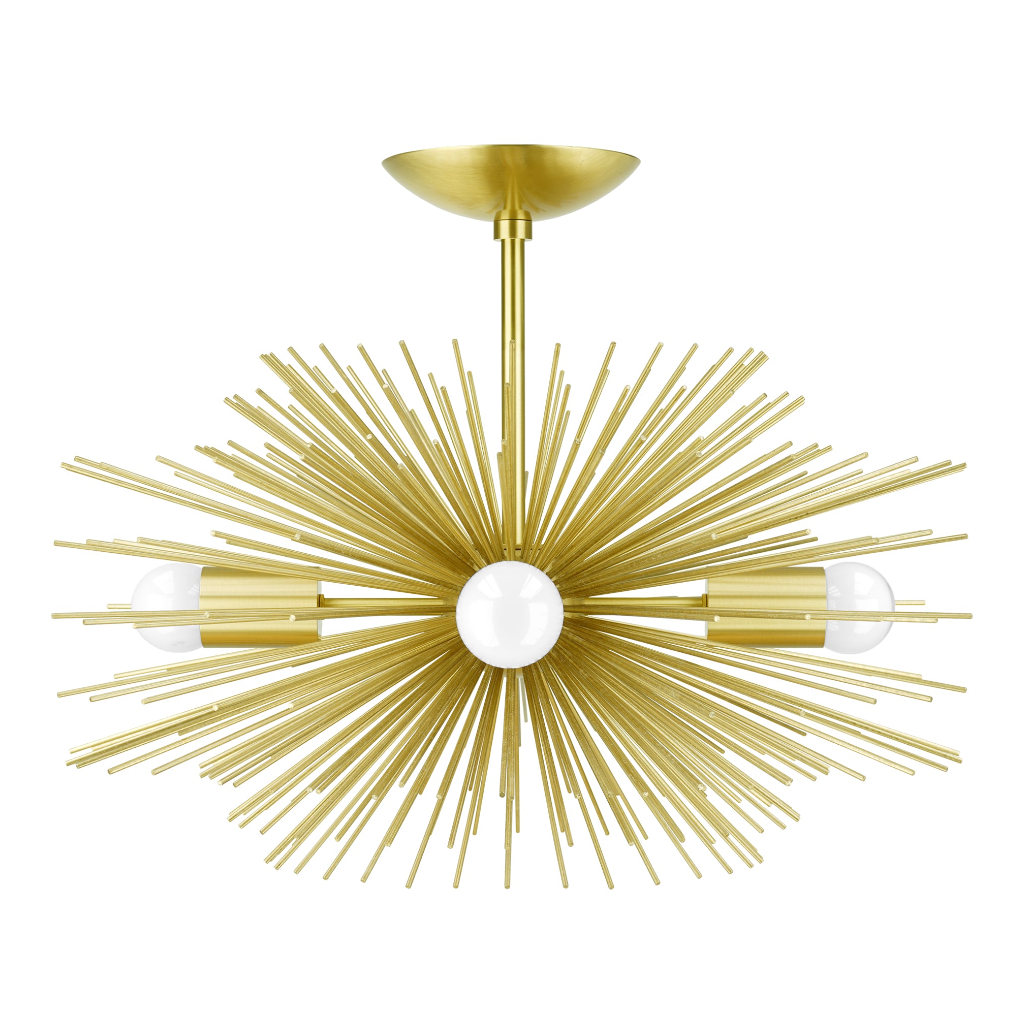 Brass Urchin flush mount 20" Dutton Brown lighting