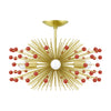 Color Beaded Urchin Flush Mount 20"