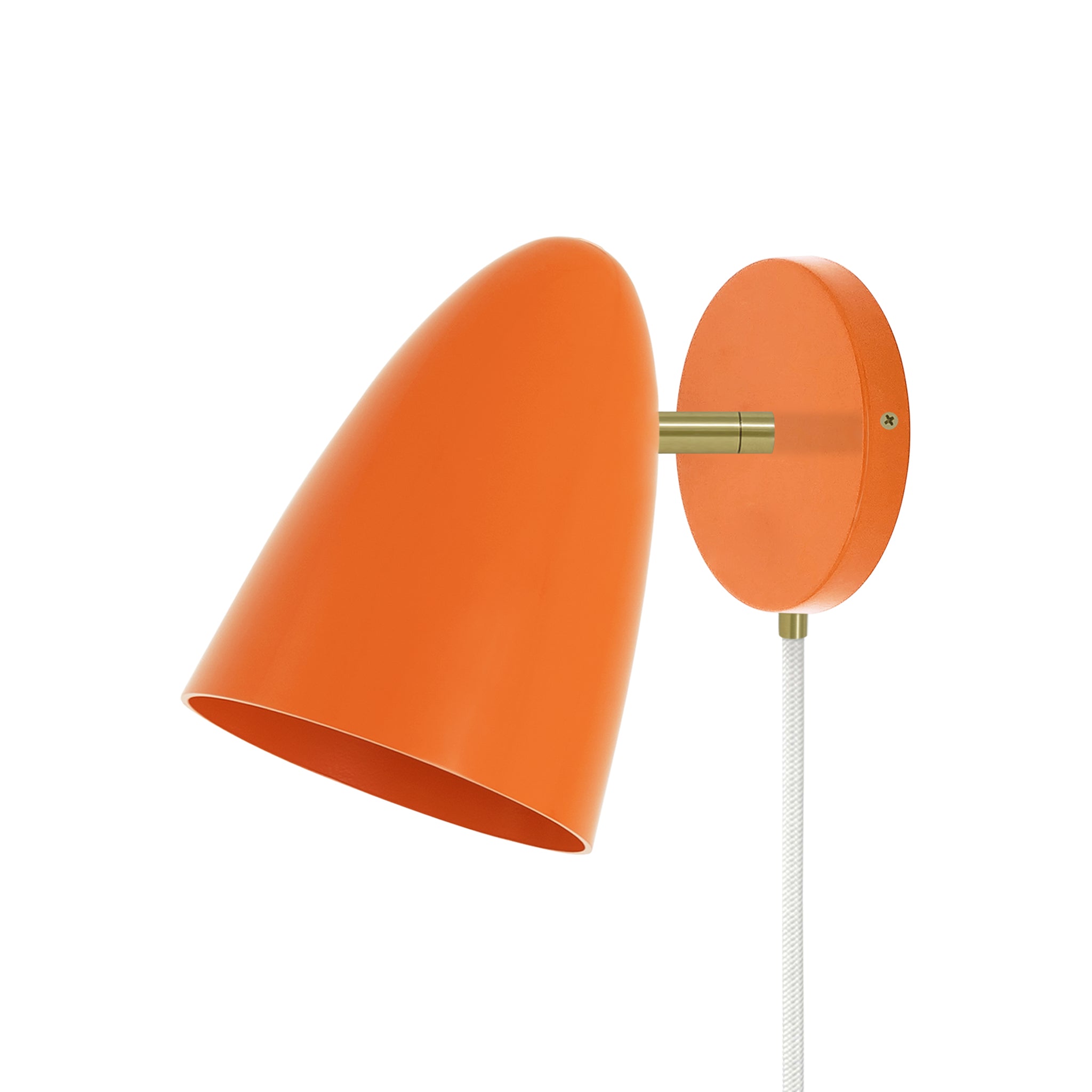 Brass and orange color Boom plug-in sconce no arm Dutton Brown lighting