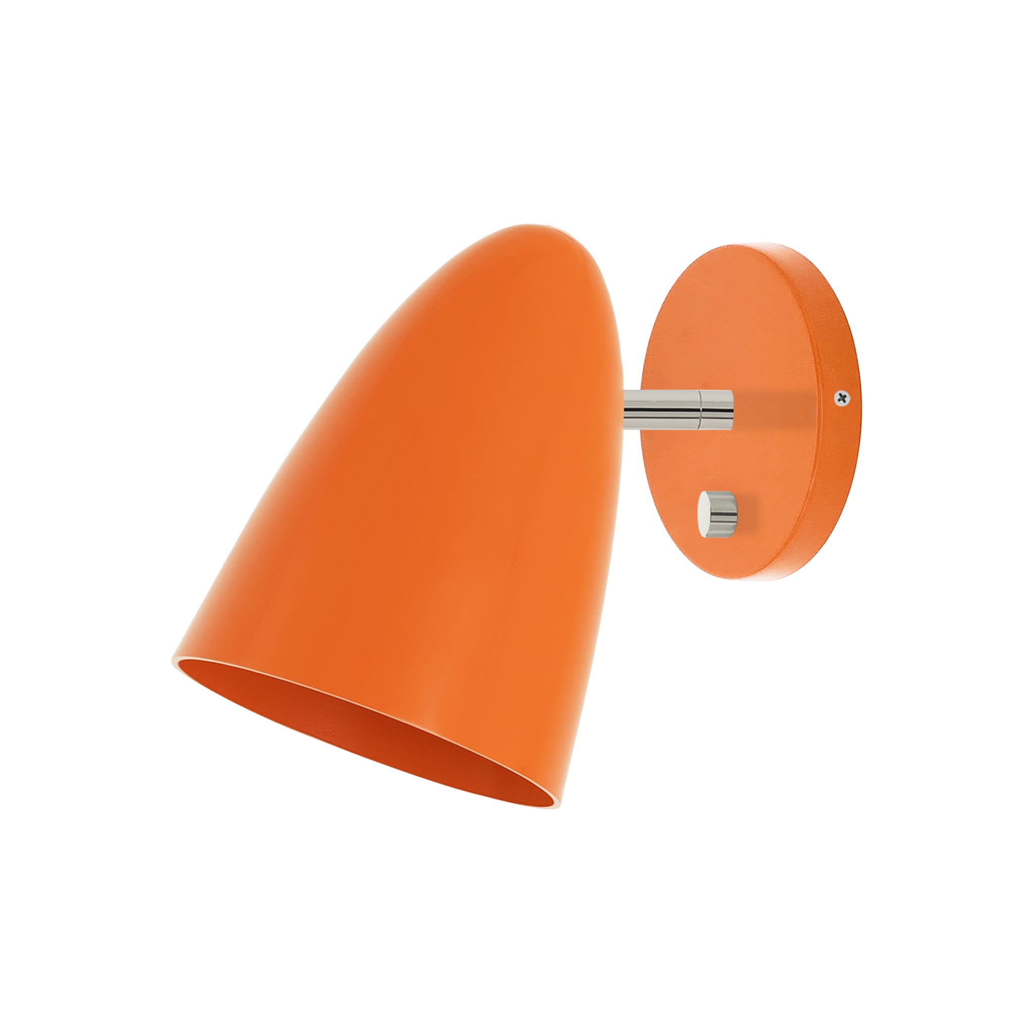 Nickel and orange color Boom sconce no arm Dutton Brown lighting
