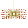 Color Beaded Urchin Chandelier 27"
