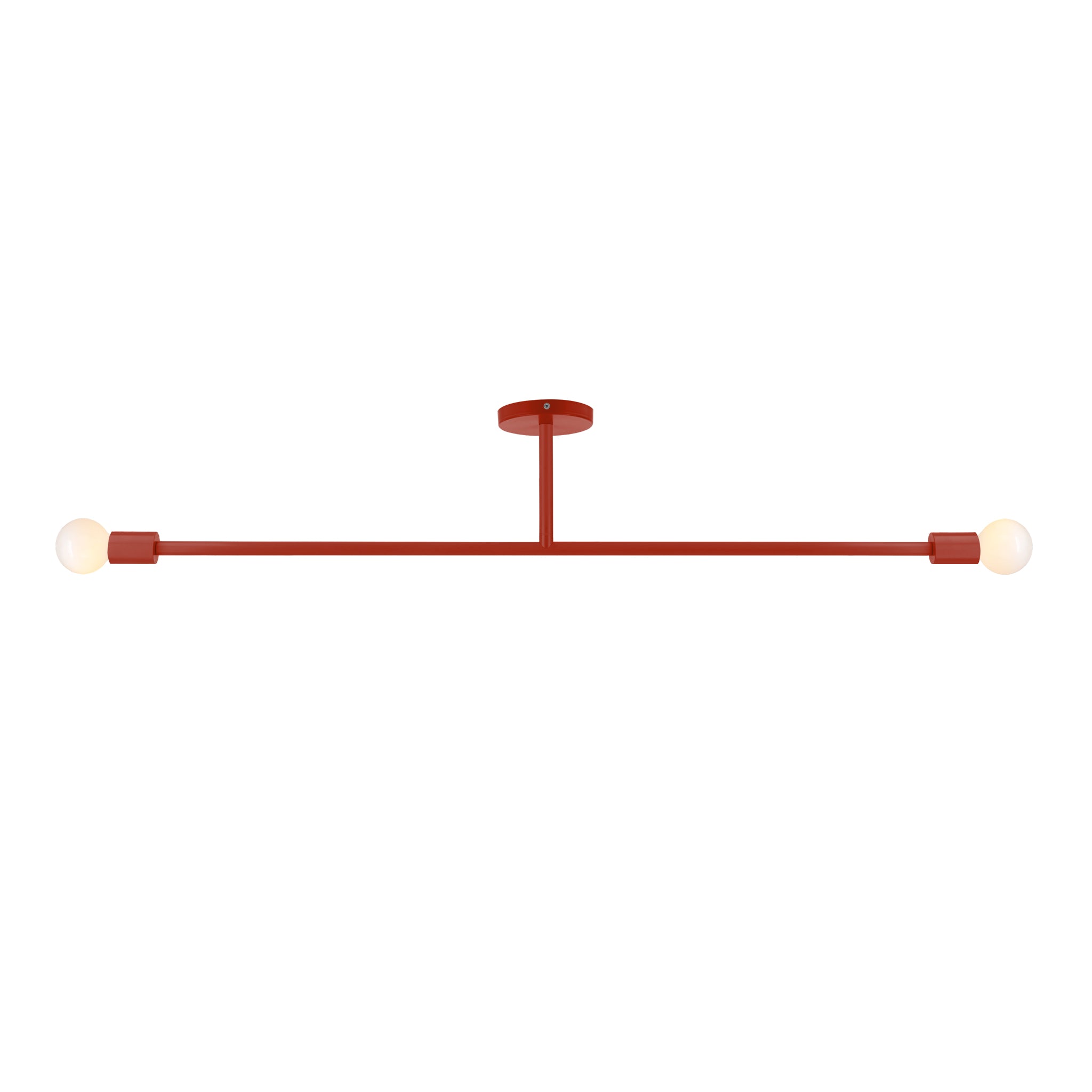 Riding hood red color Pilot flush mount 47" Dutton Brown lighting