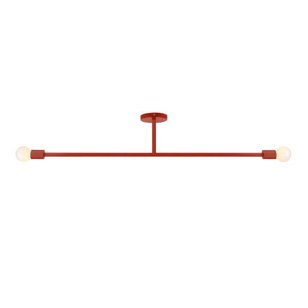 Riding hood red color Pilot flush mount 47" Dutton Brown lighting _hover