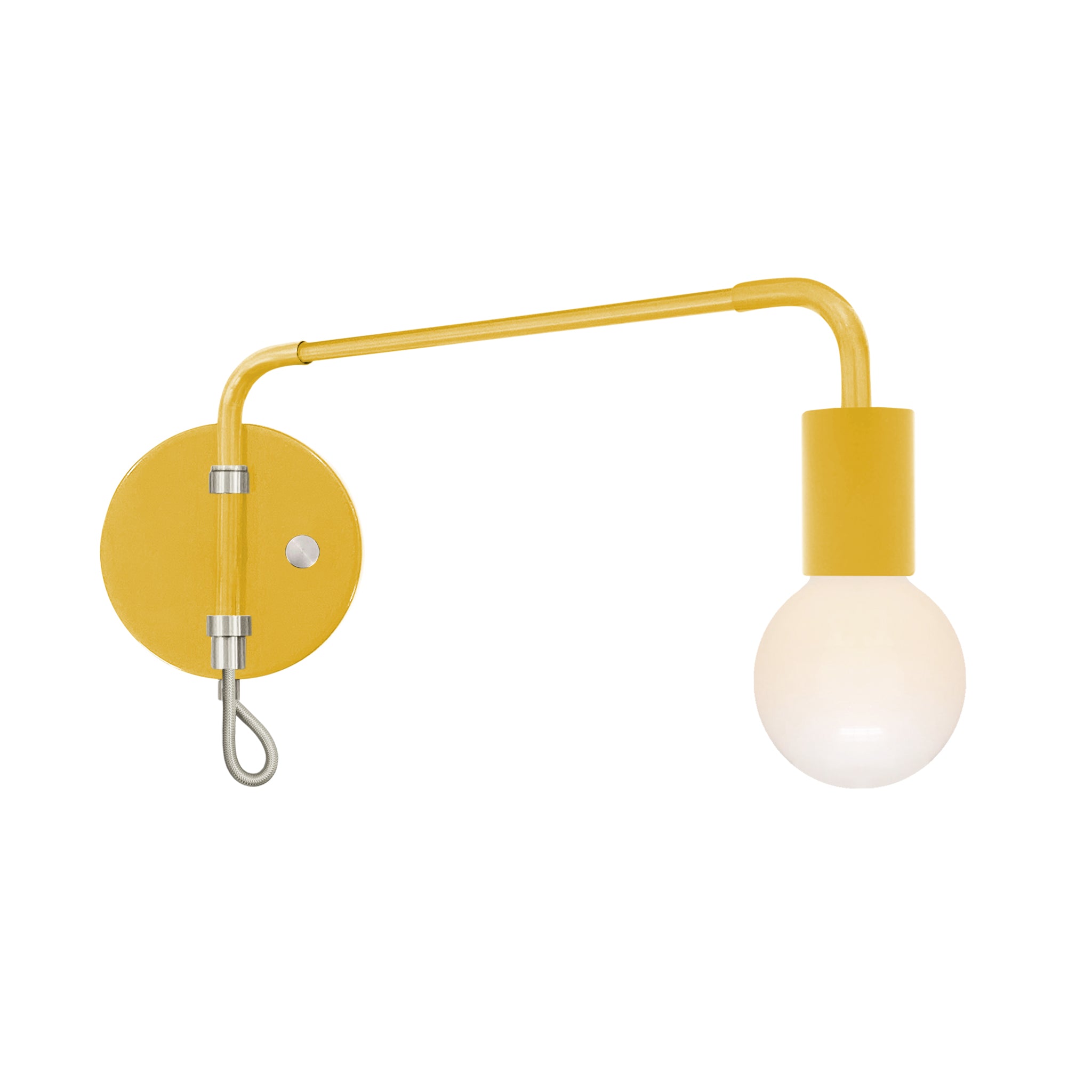 Nickel and ochre color Sway sconce Dutton Brown lighting
