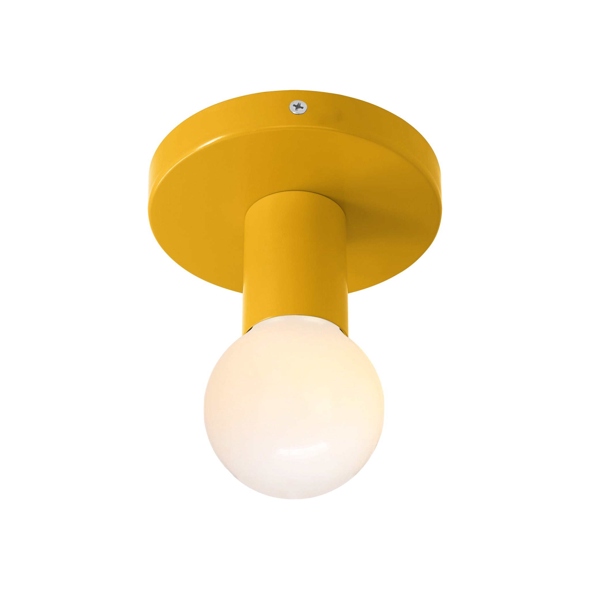 Nickel and ochre color Twink flush mount Dutton Brown lighting