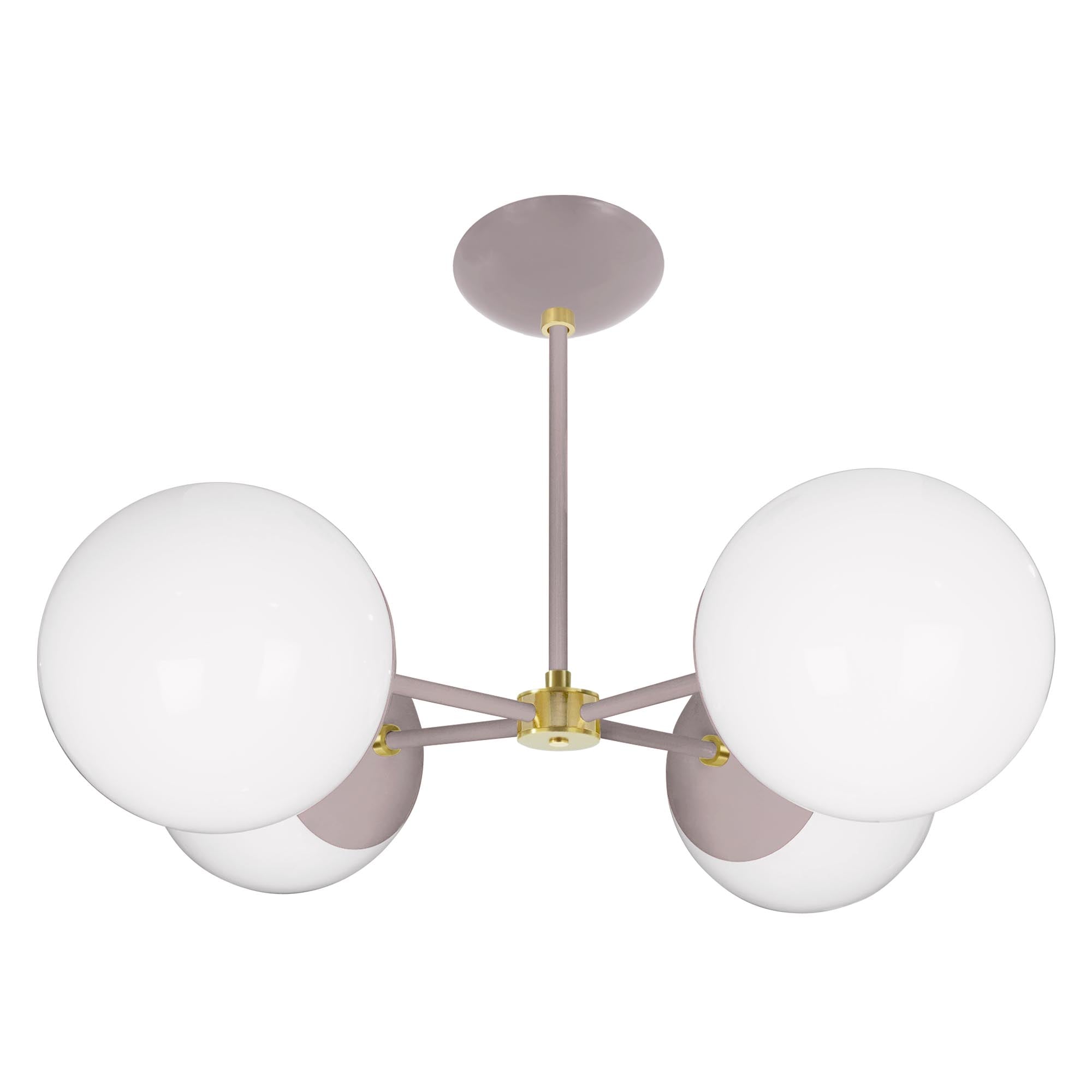 Brass and barely color Big Orbi chandelier Dutton Brown lighting