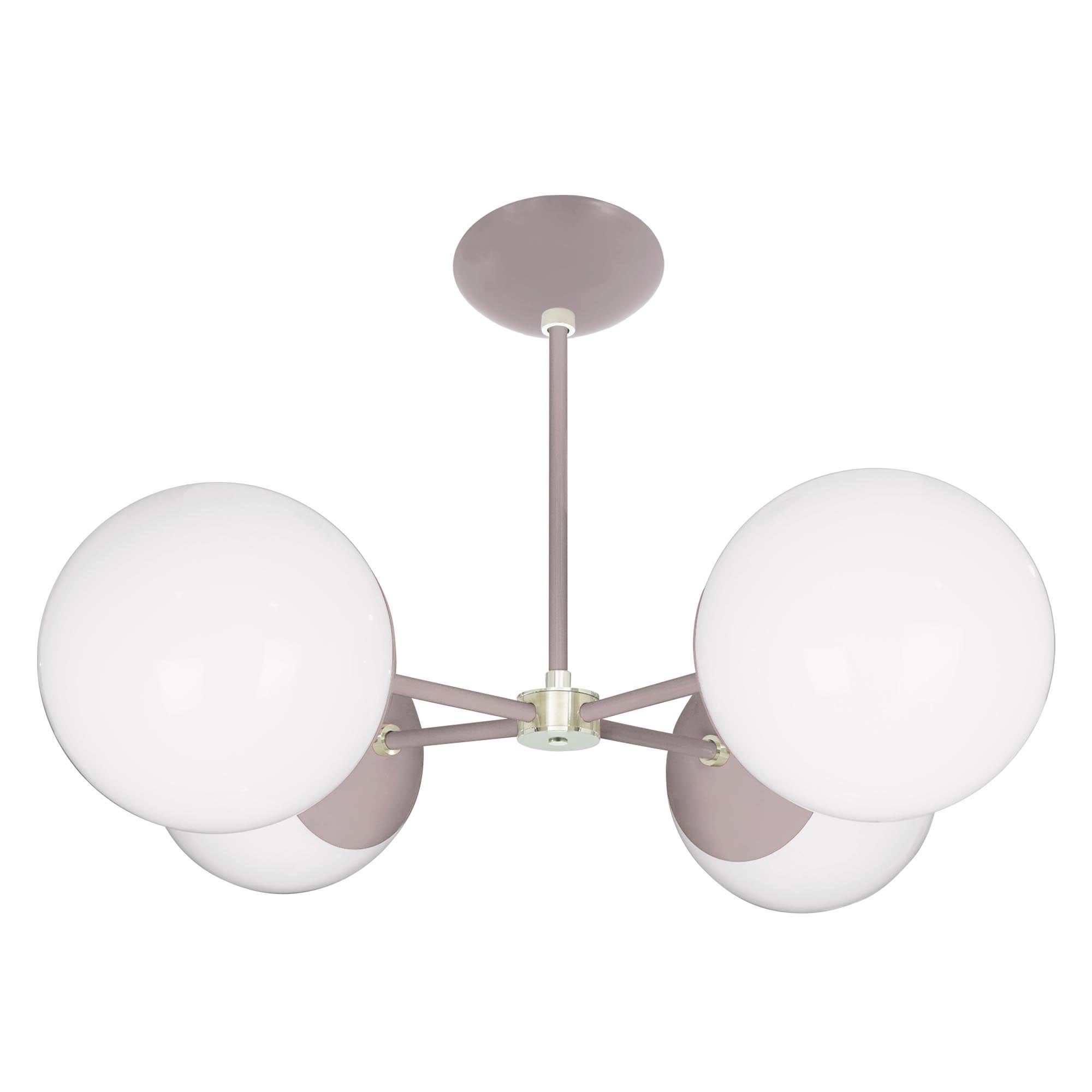 Nickel and barely color Big Orbi chandelier Dutton Brown lighting