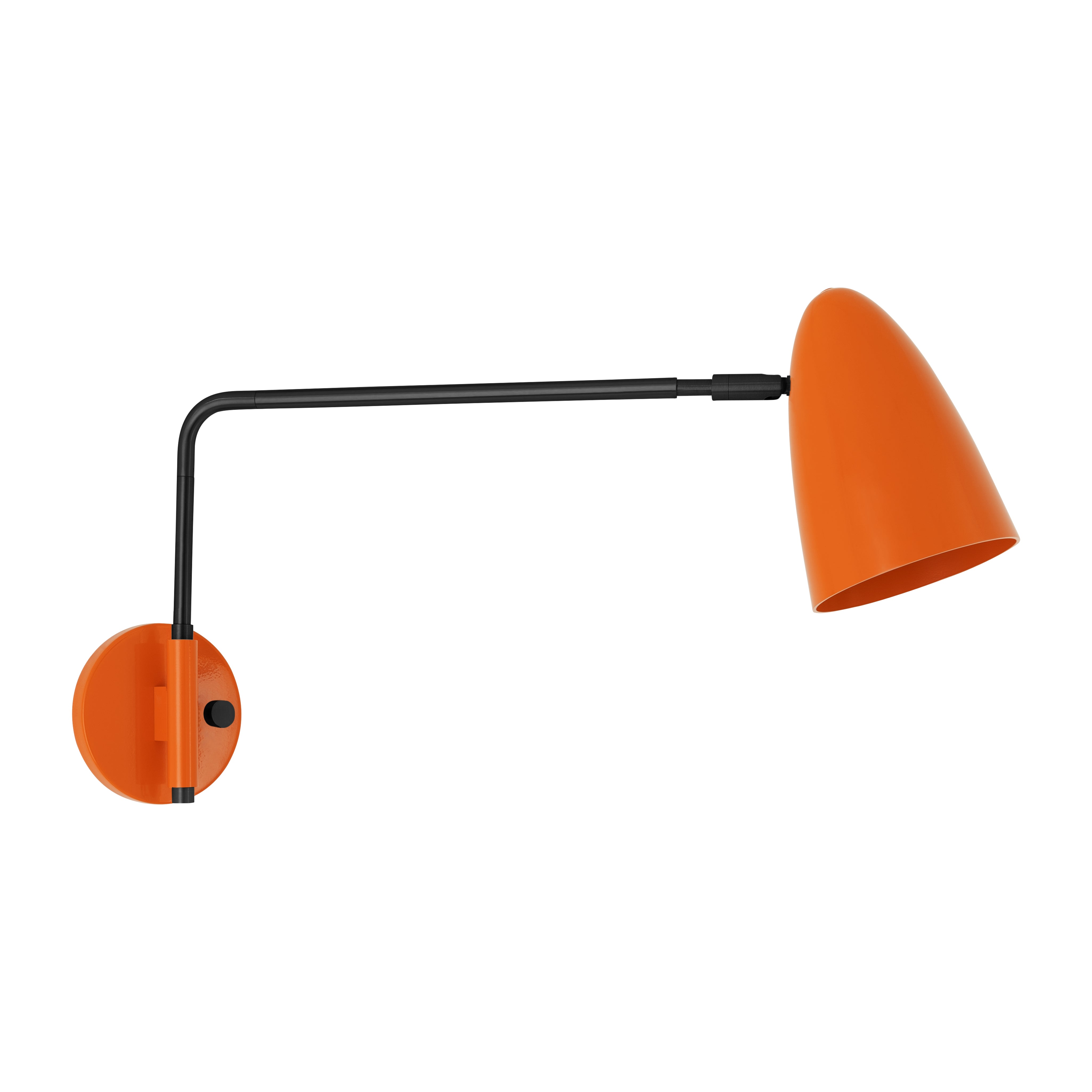 Black and orange color Boom Swing Arm sconce Dutton Brown lighting