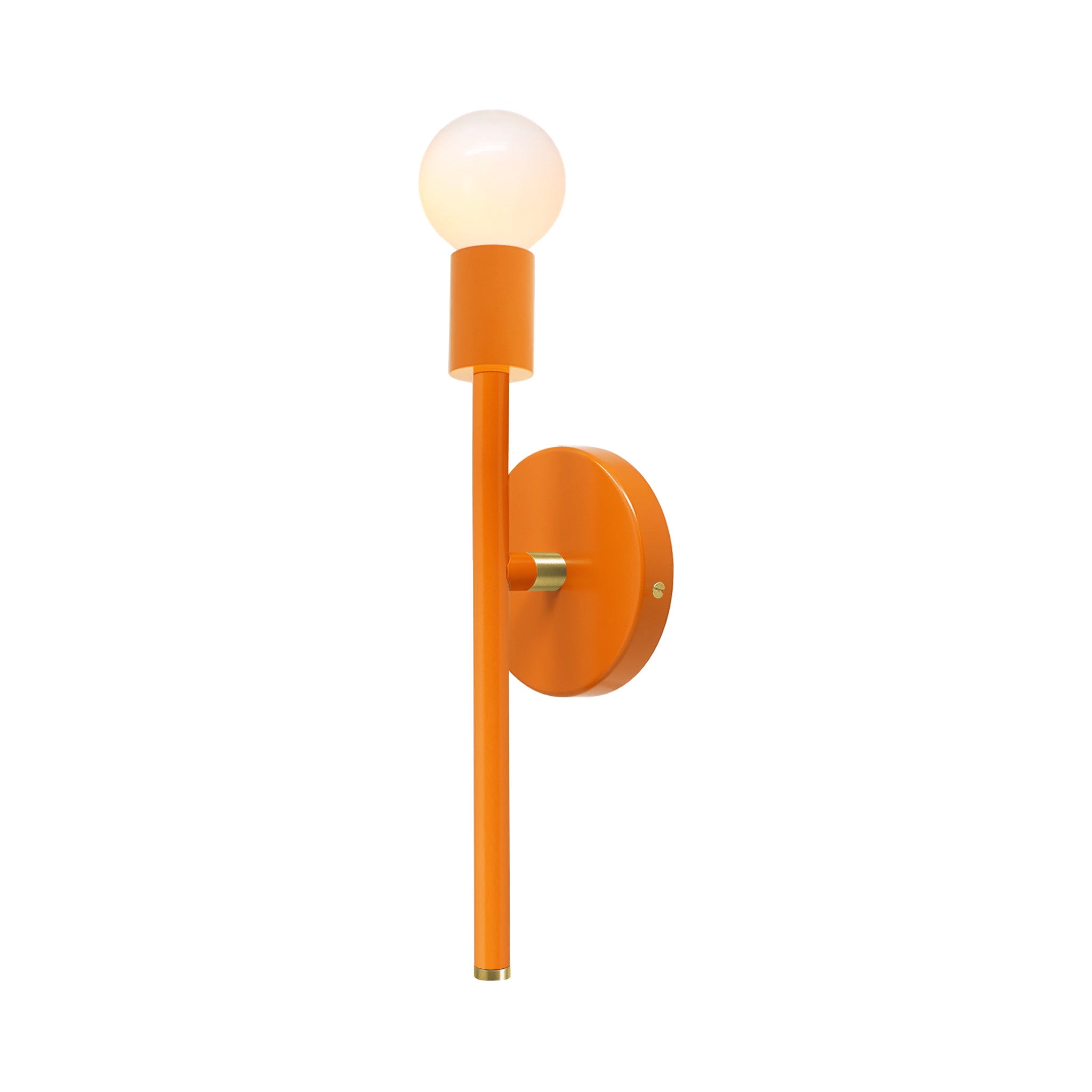 Brass and orange color Major sconce 15" Dutton Brown lighting