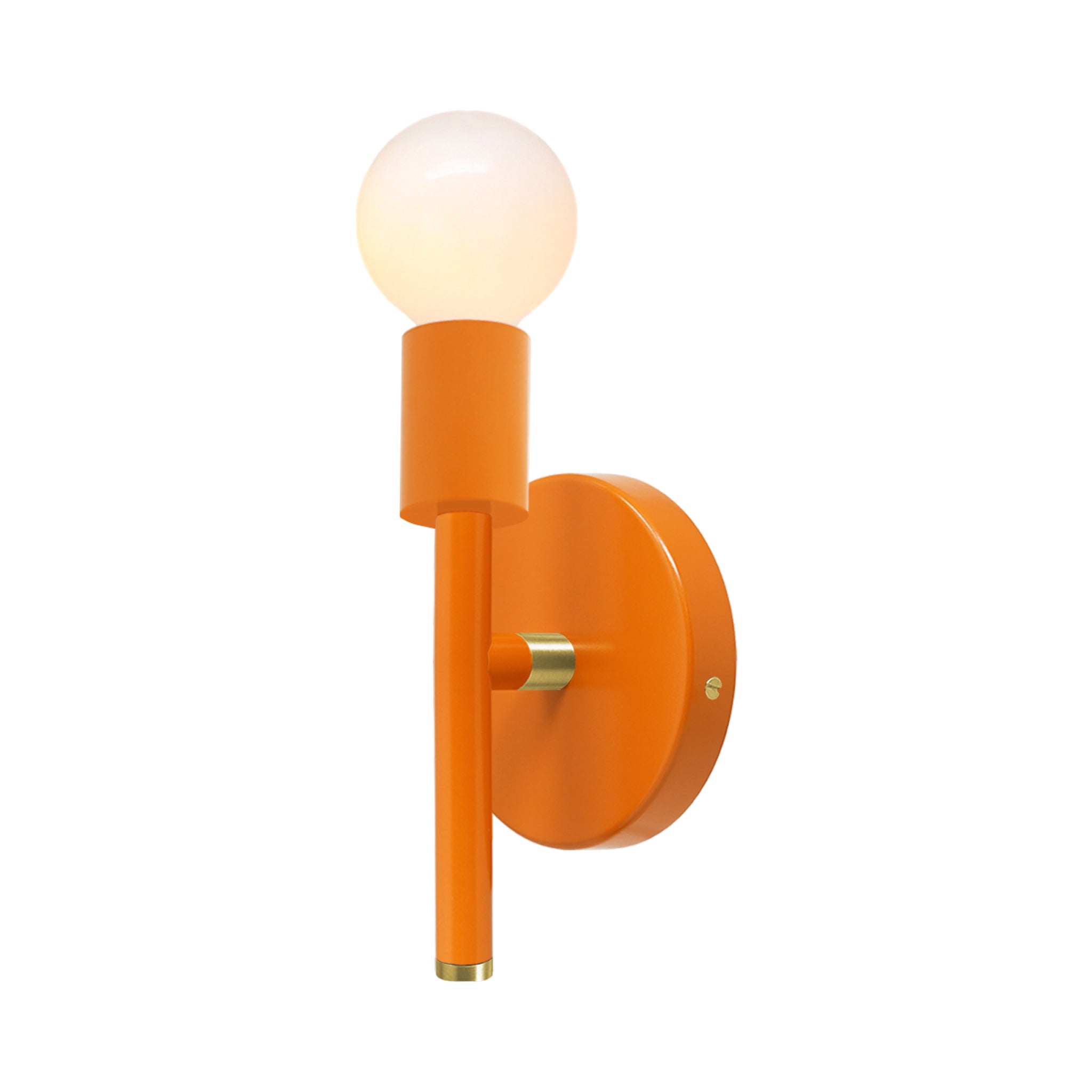 Brass and orange color Major sconce 9" Dutton Brown lighting