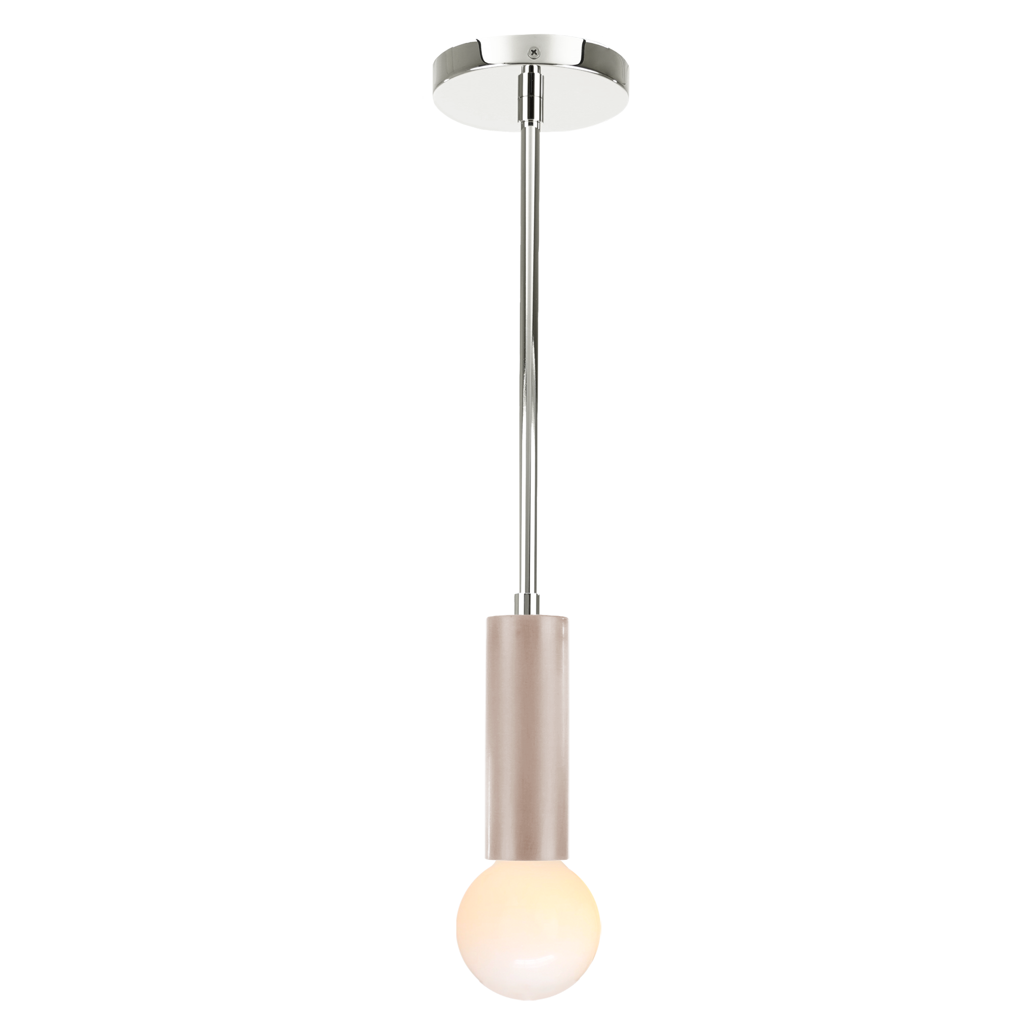 Nickel and barely color Eureka pendant Dutton Brown lighting