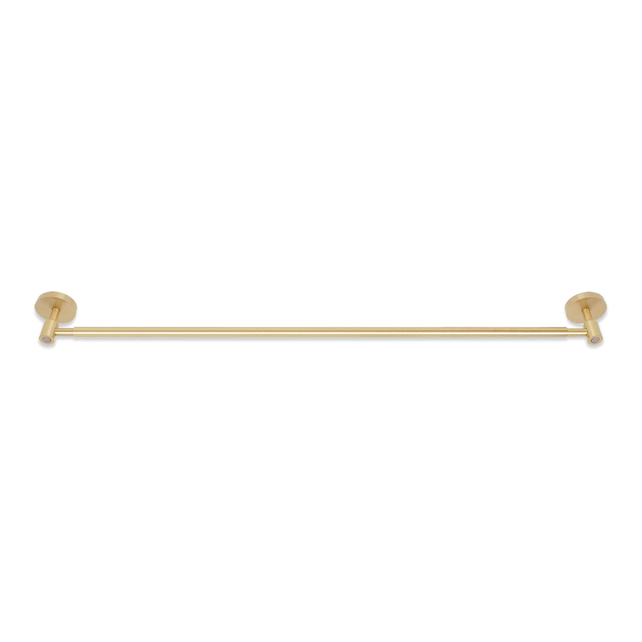 Brass and barely color Head towel bar 24" Dutton Brown hardware