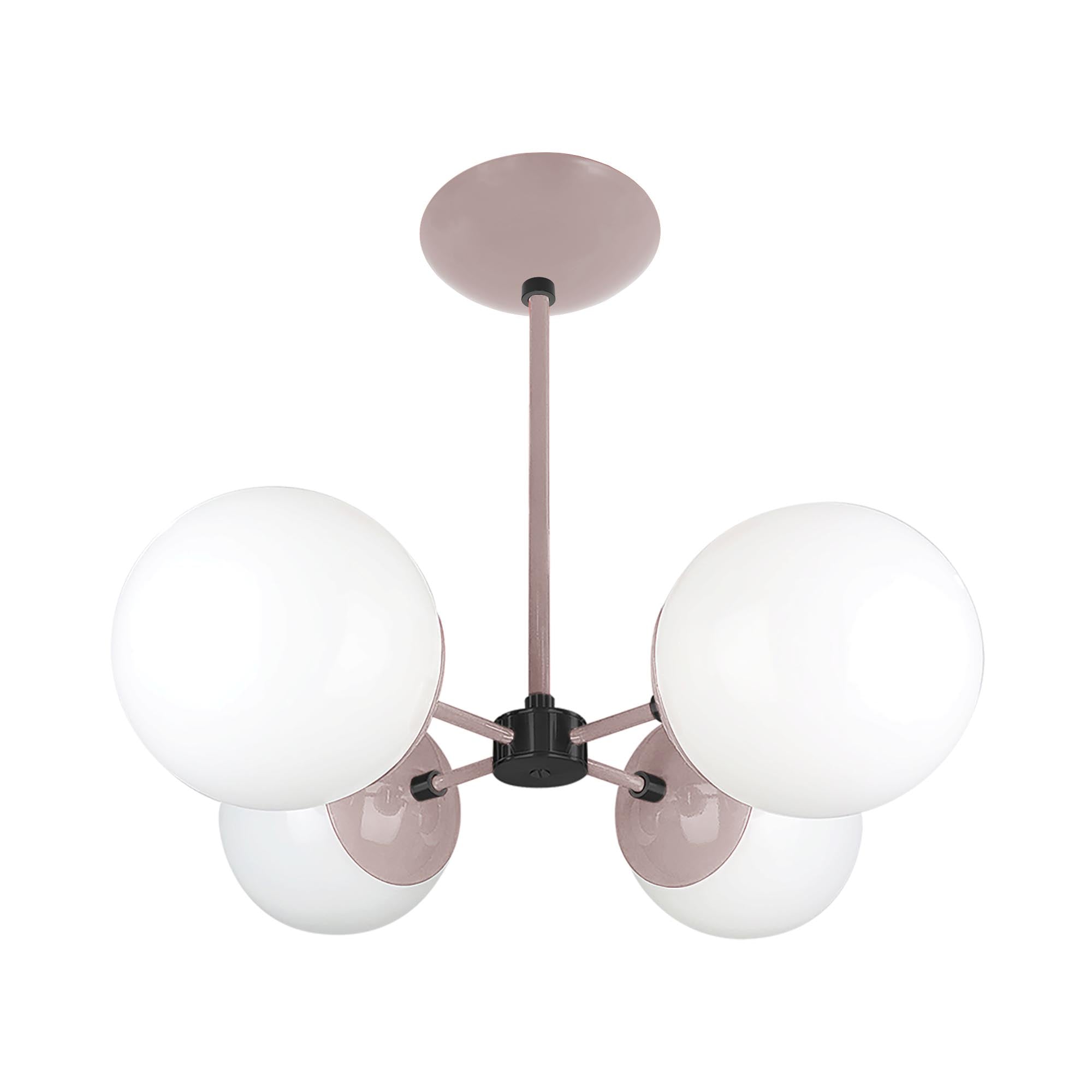 Black and barely color Orbi chandelier Dutton Brown lighting