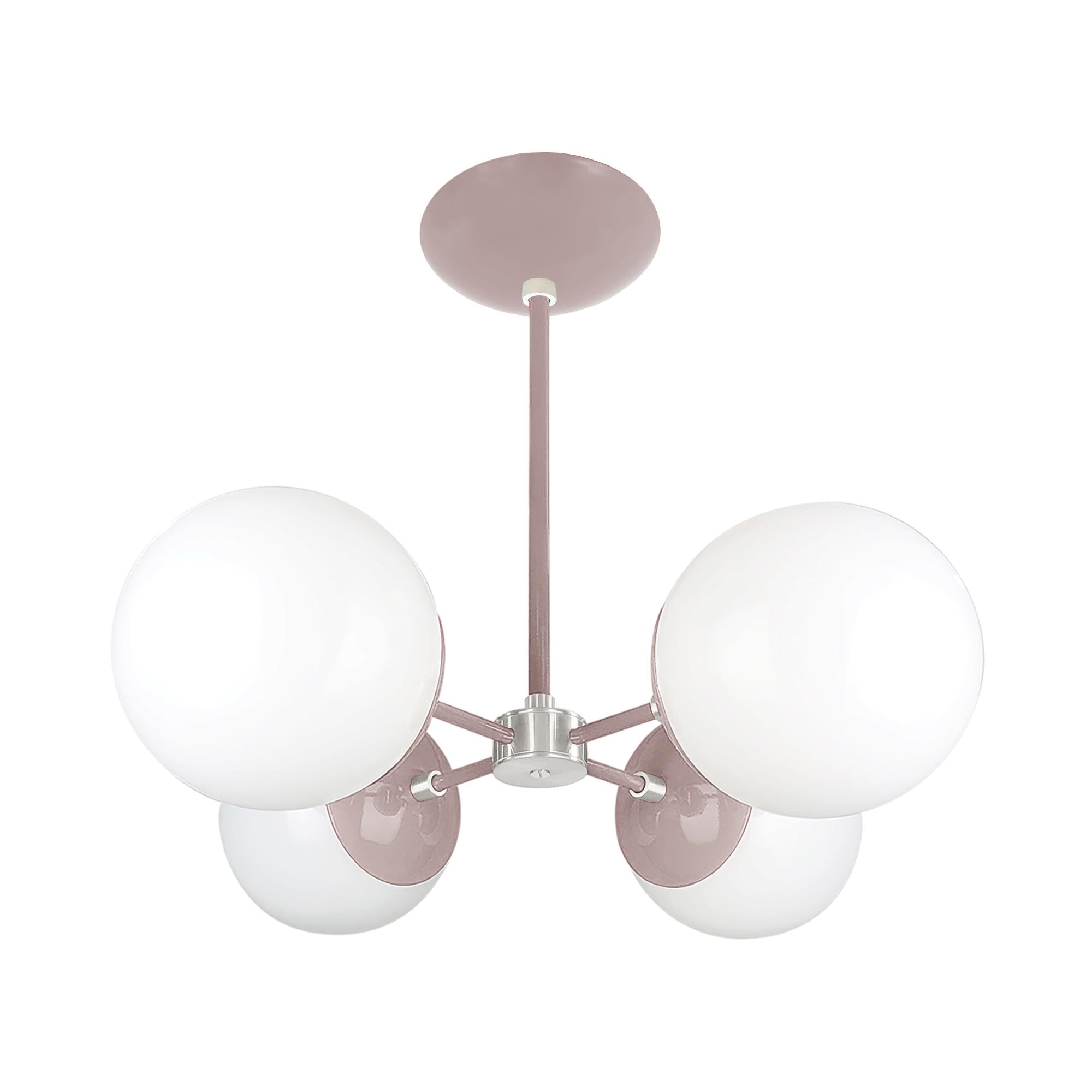 Nickel and barely color Orbi chandelier Dutton Brown lighting