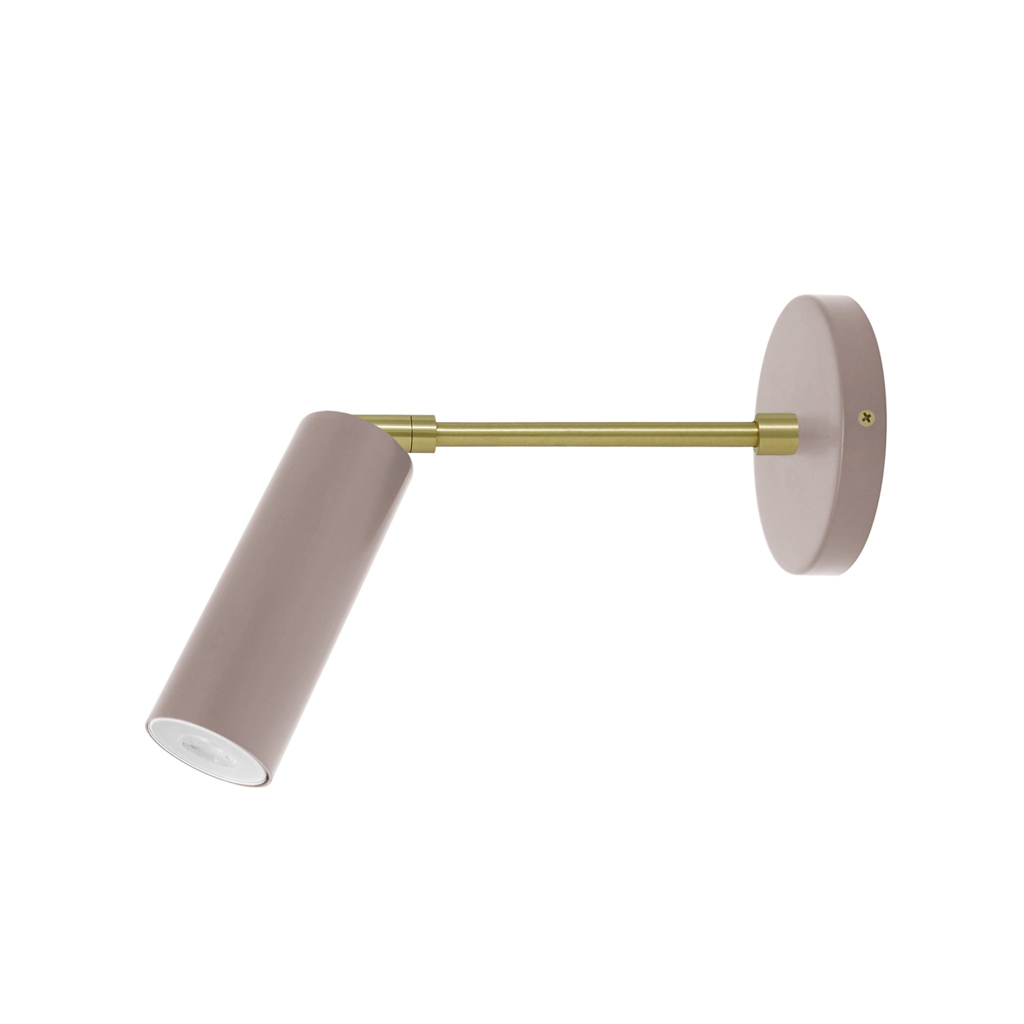 Brass and barely color Reader sconce 6" arm Dutton Brown lighting