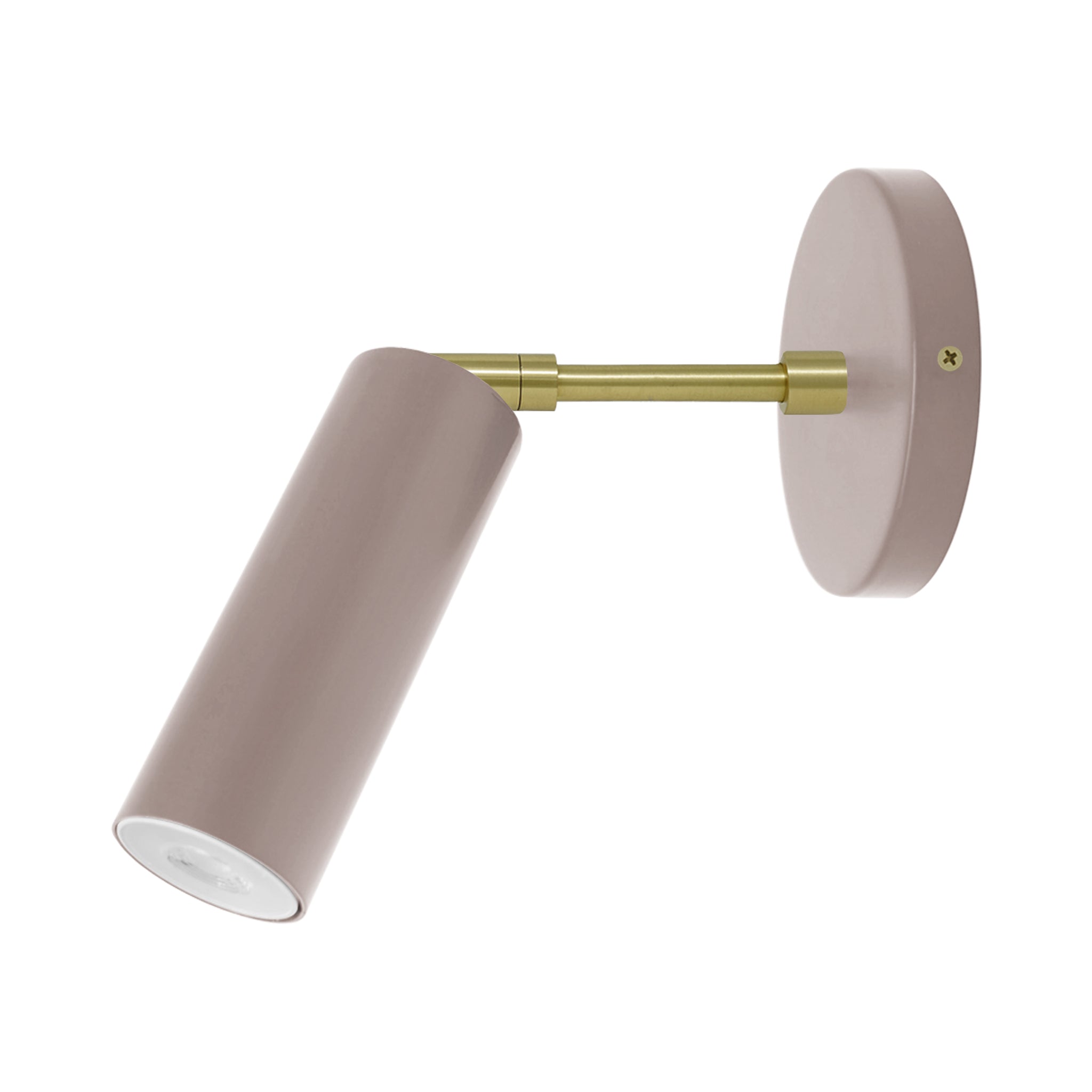 Brass and charcoal color Reader sconce 3" arm Dutton Brown lighting