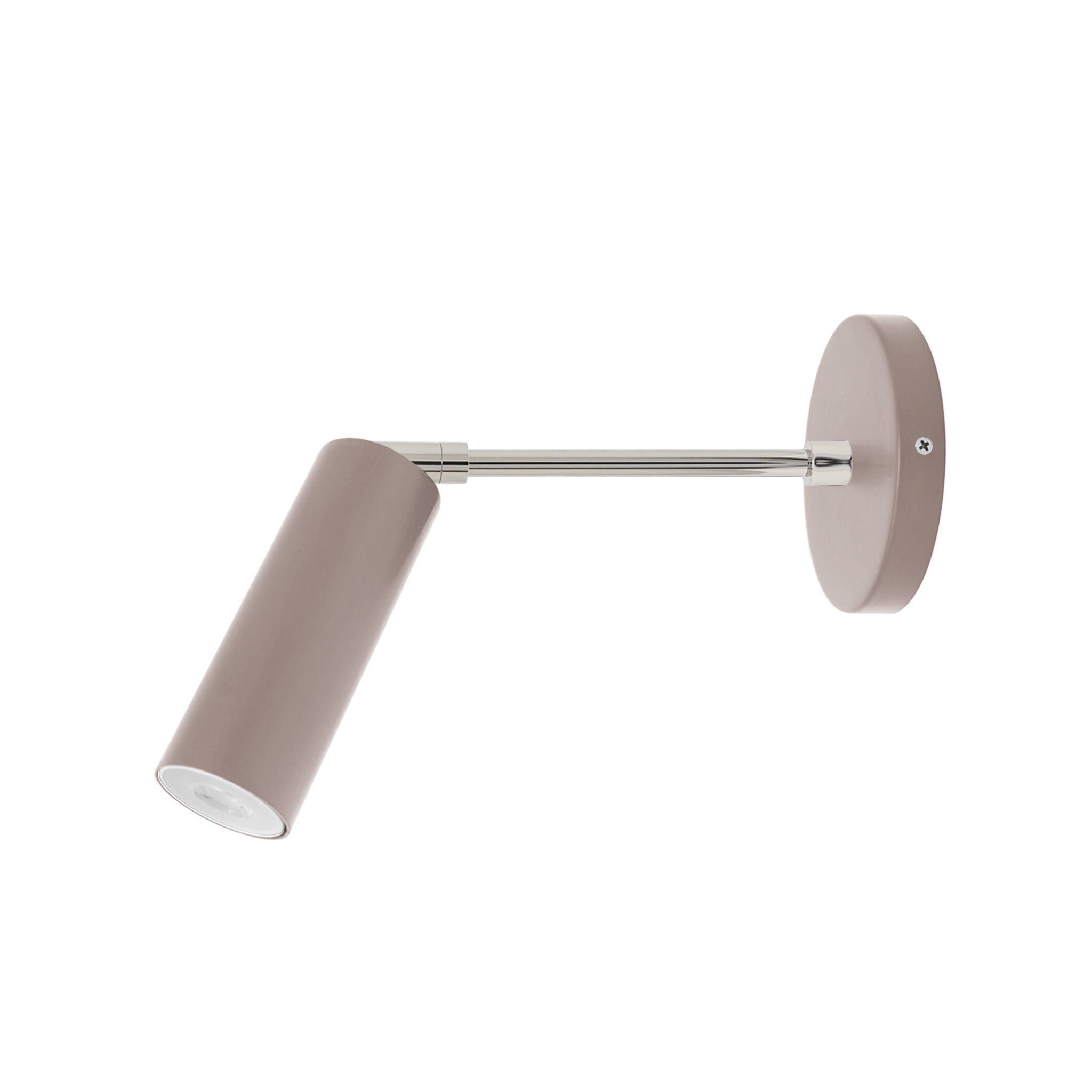 Nickel and barely color Reader sconce 6" arm Dutton Brown lighting