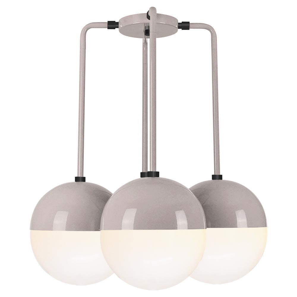 Black and barely color Tetra chandelier Dutton Brown lighting