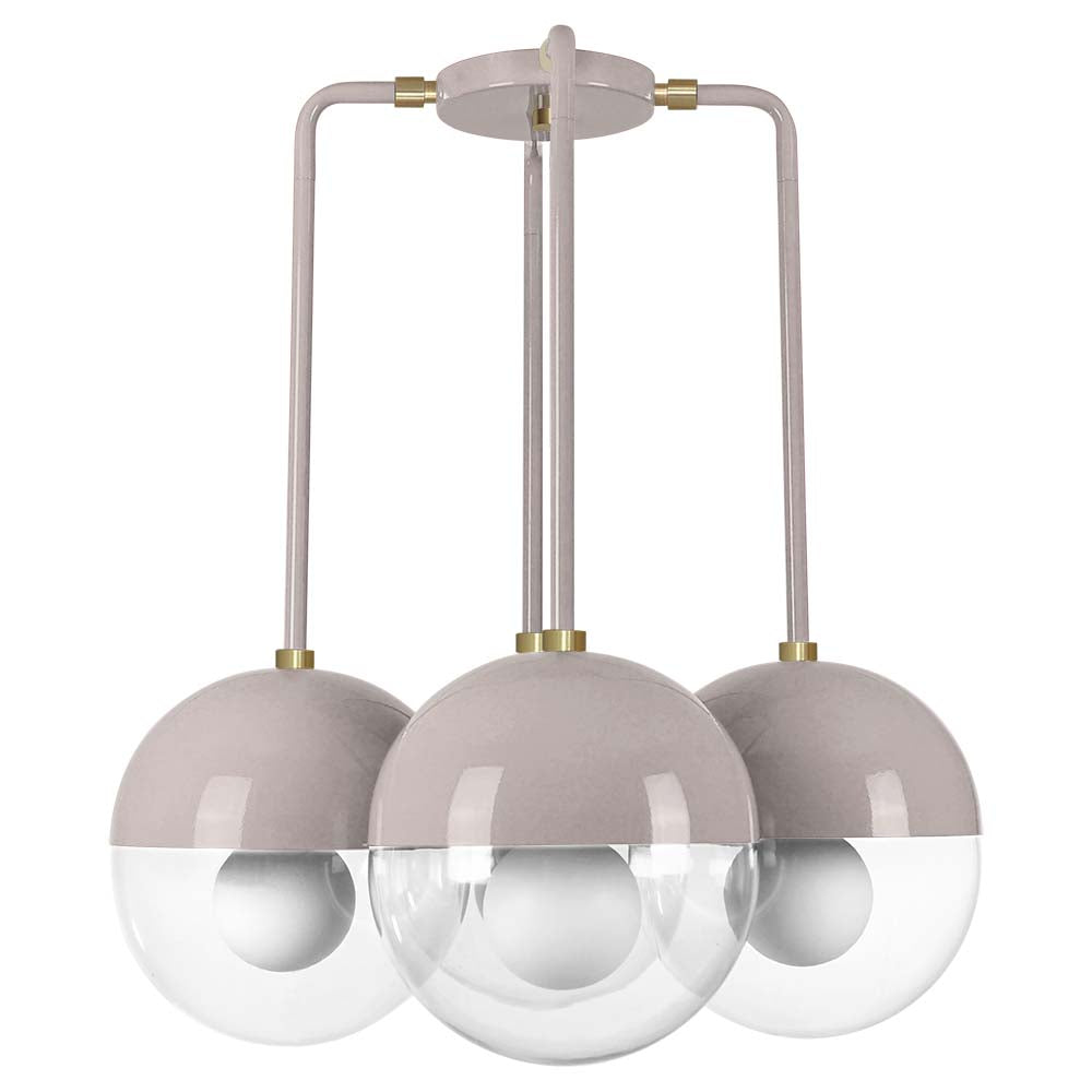 Brass and barely color Tetra chandelier Dutton Brown lighting