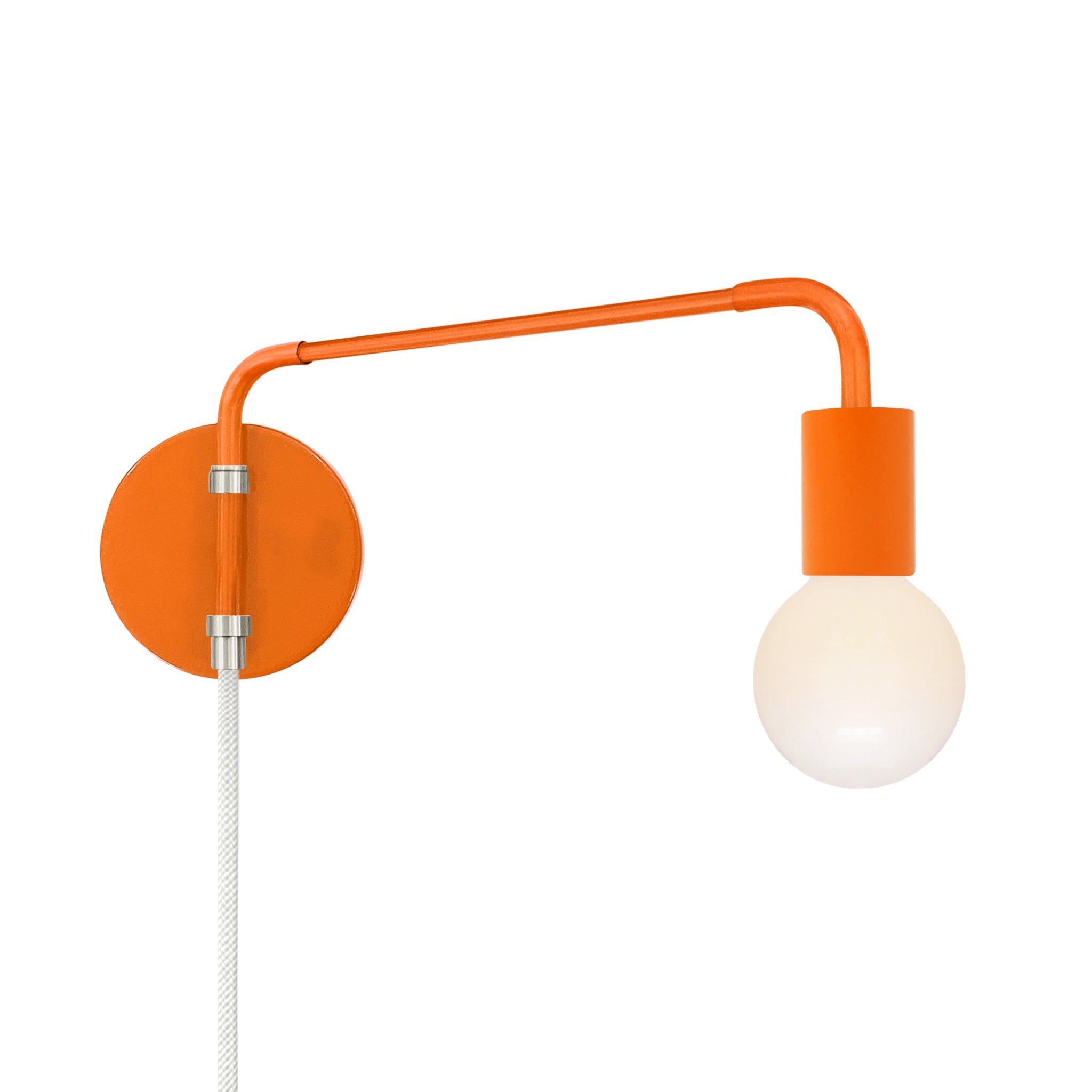 Nickel and orange color Sway plug-in sconce Dutton Brown lighting