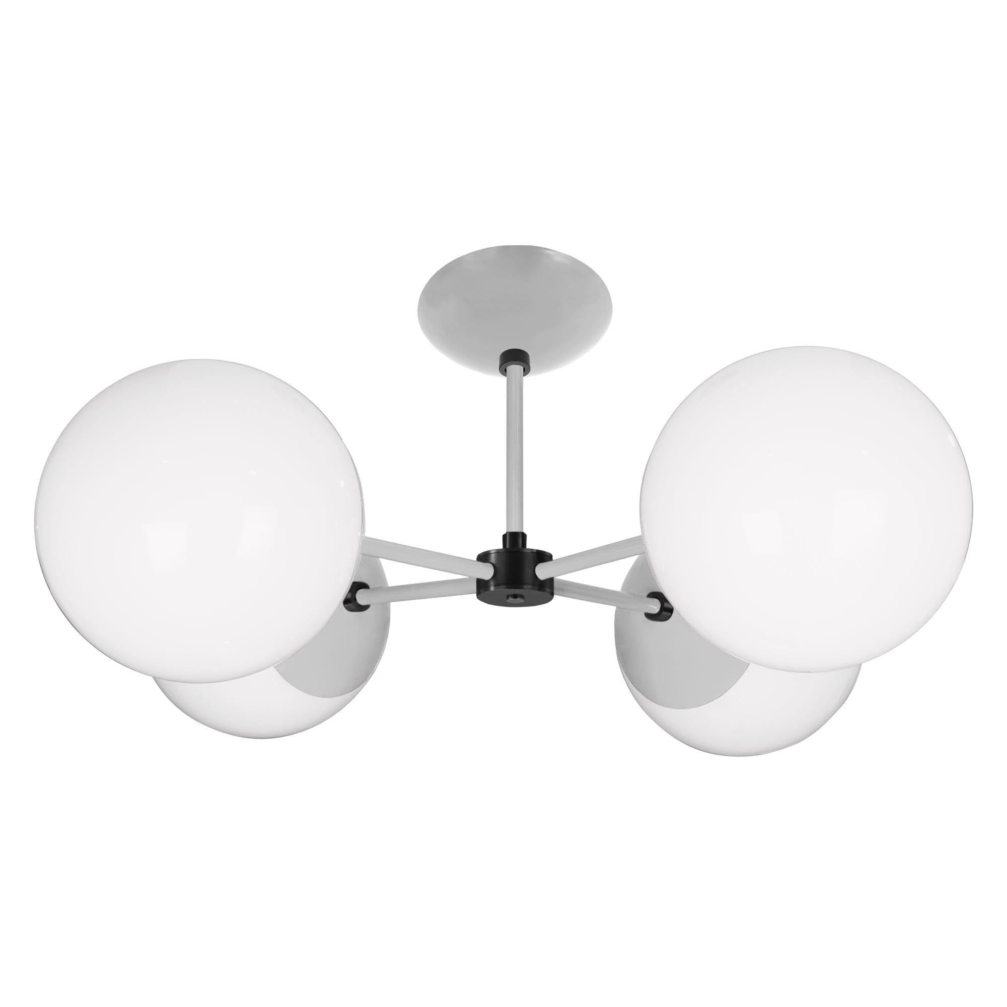 Black and chalk color Big Orbi flush mount Dutton Brown lighting