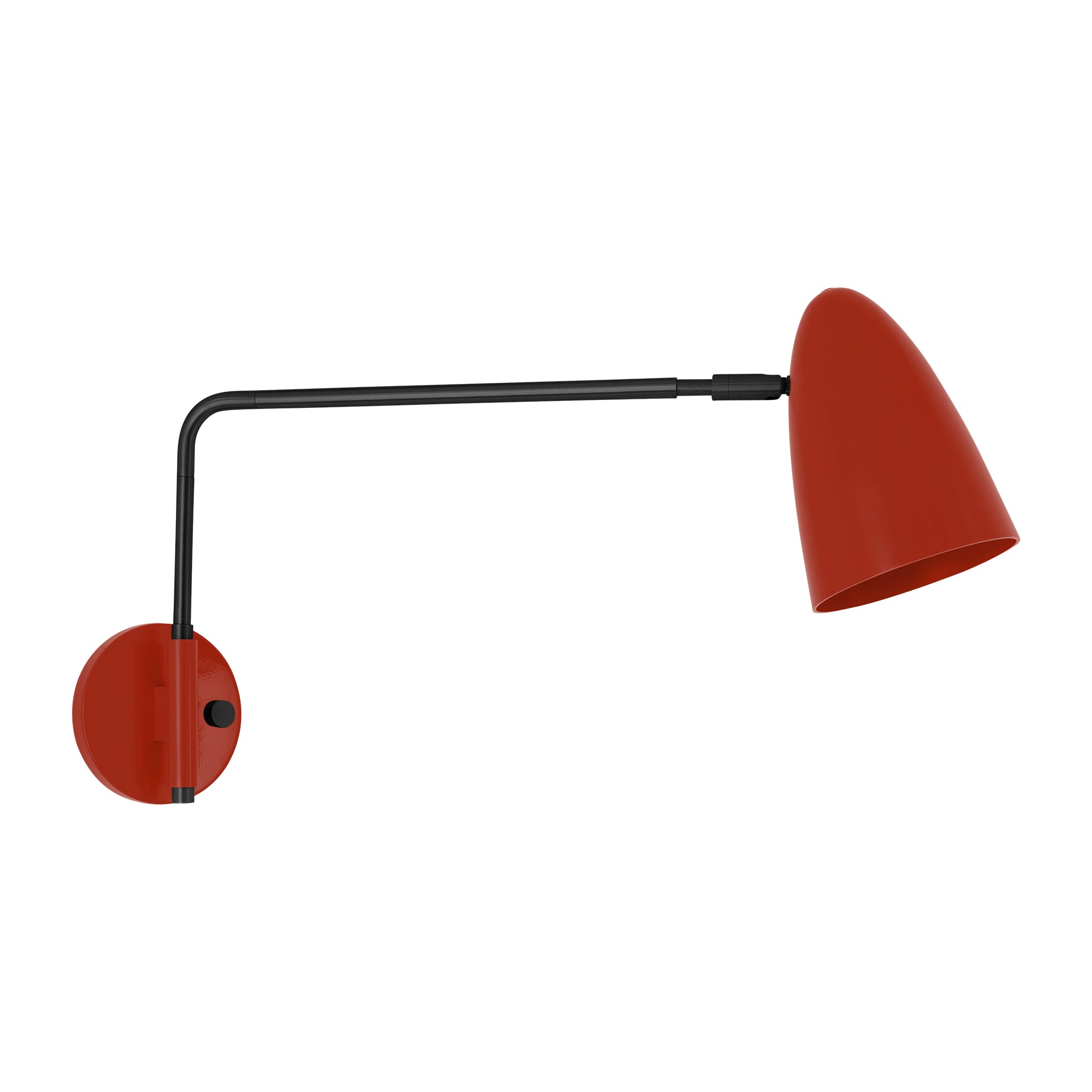 Black and riding hood red color Boom Swing Arm sconce Dutton Brown lighting