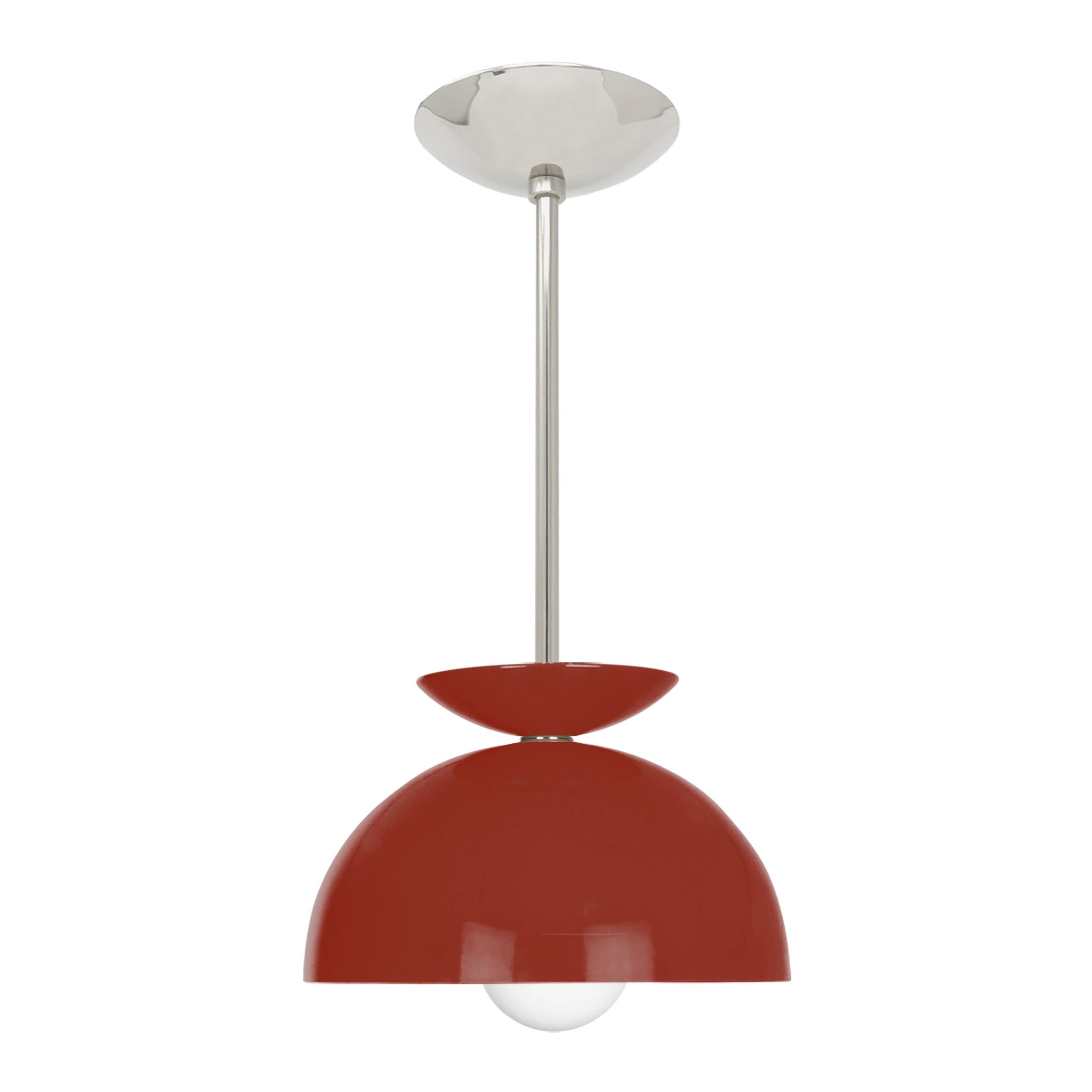 Nickel and ochre color Echo pendant 10" Dutton Brown lighting