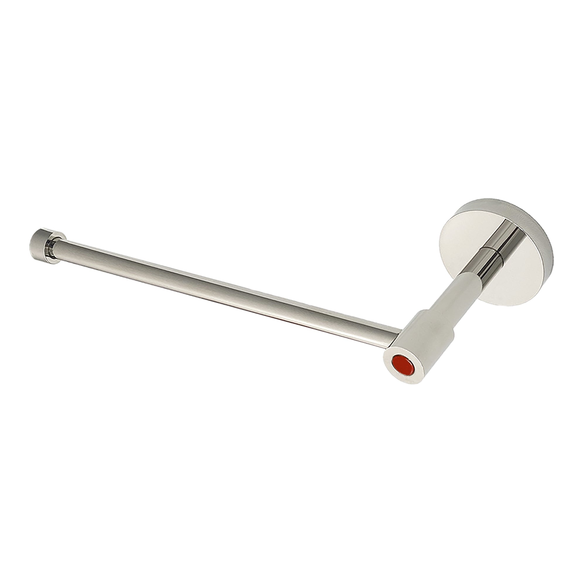 Nickel and riding hood red color Head hand towel bar Dutton Brown hardware