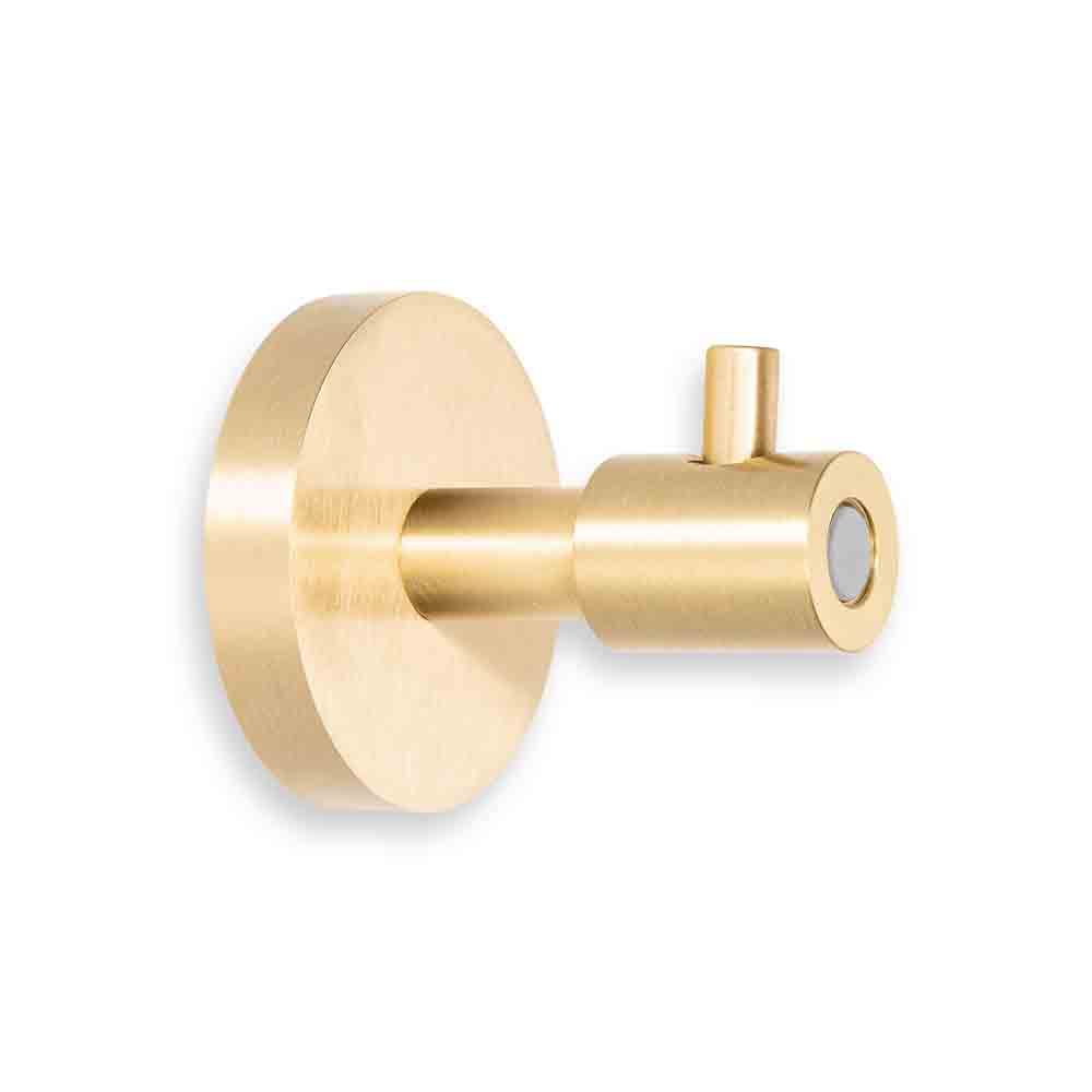 Brass and chalk color Head hook Dutton Brown hardware