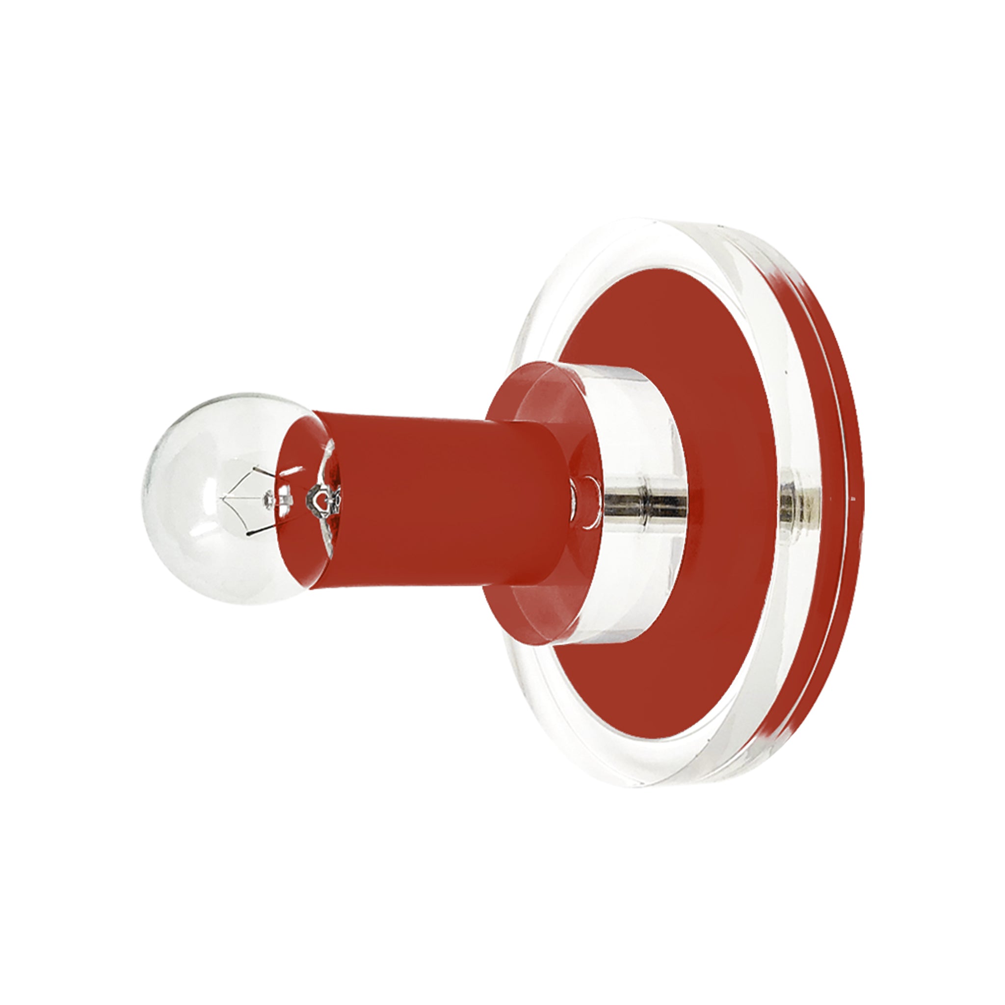 Riding hood red color Lepore sconce Dutton Brown lighting
