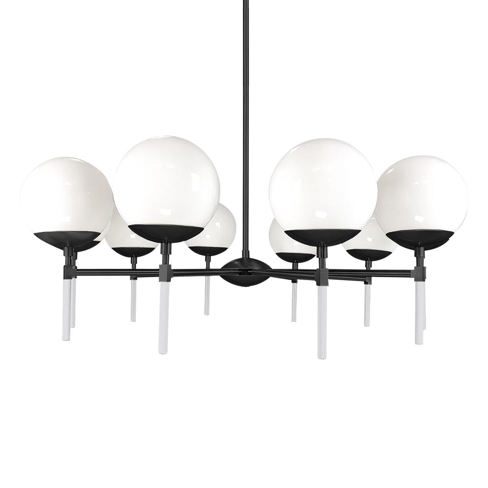 Black and chalk color Lolli chandelier 36" Dutton Brown lighting