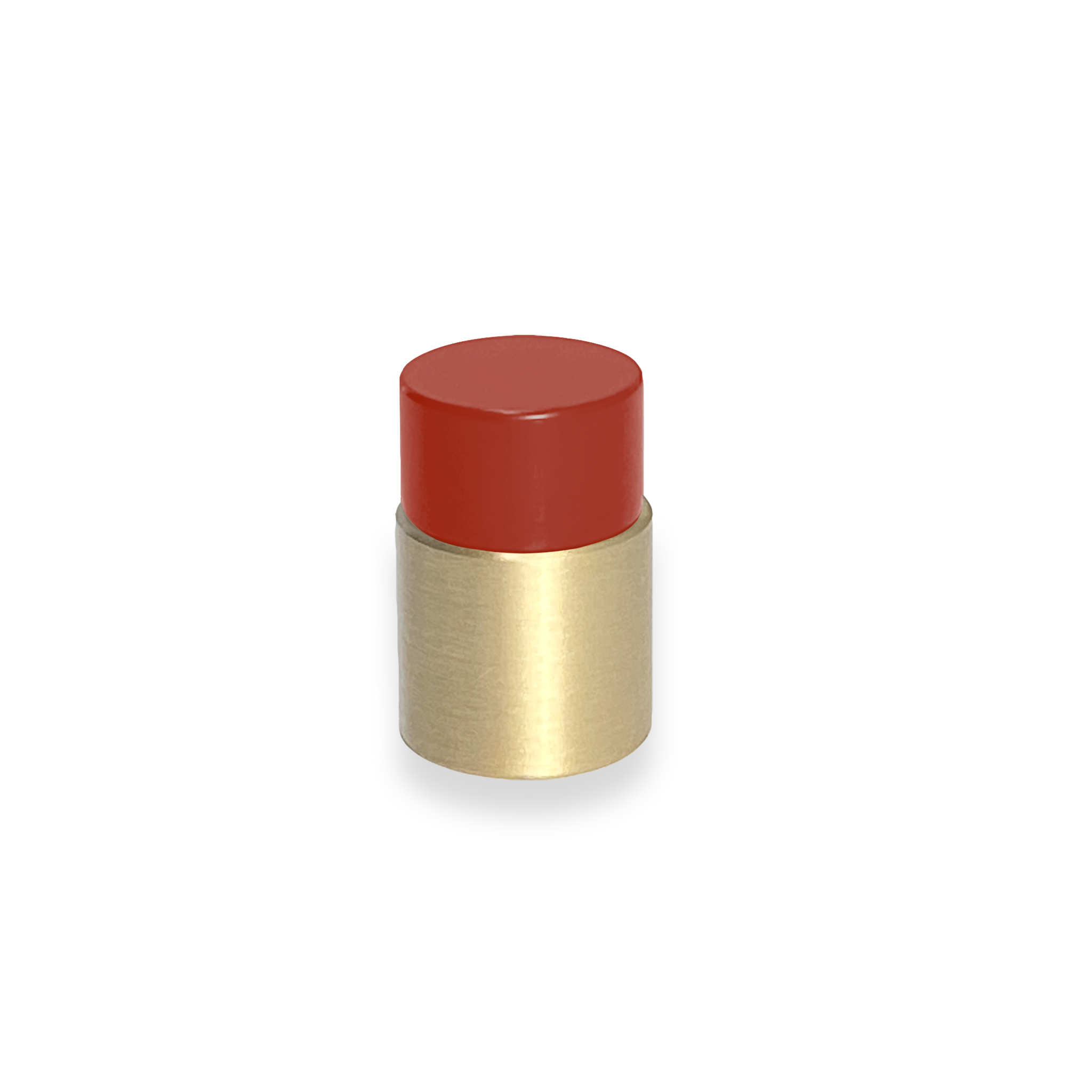 Brass and riding hood red color Nip knob Dutton Brown hardware