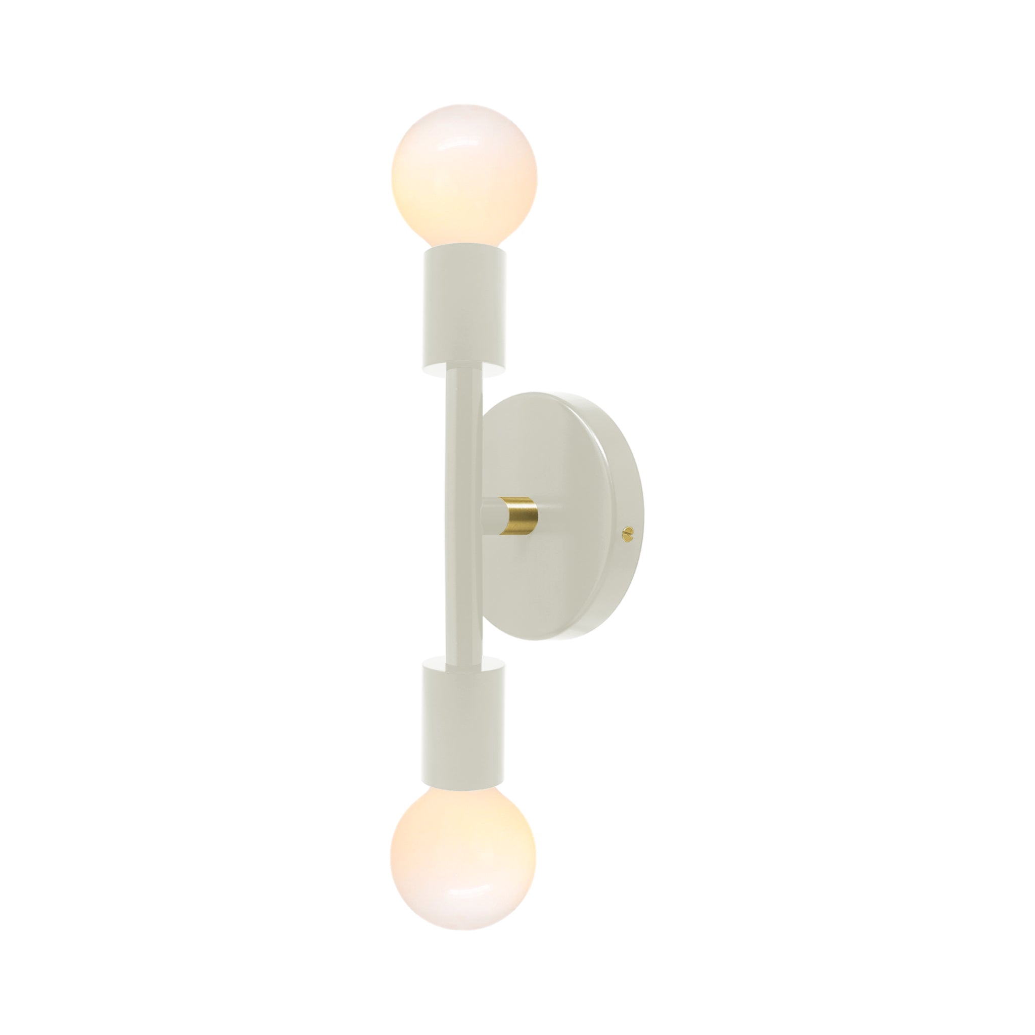 Brass and bone color Pilot sconce 11" Dutton Brown lighting