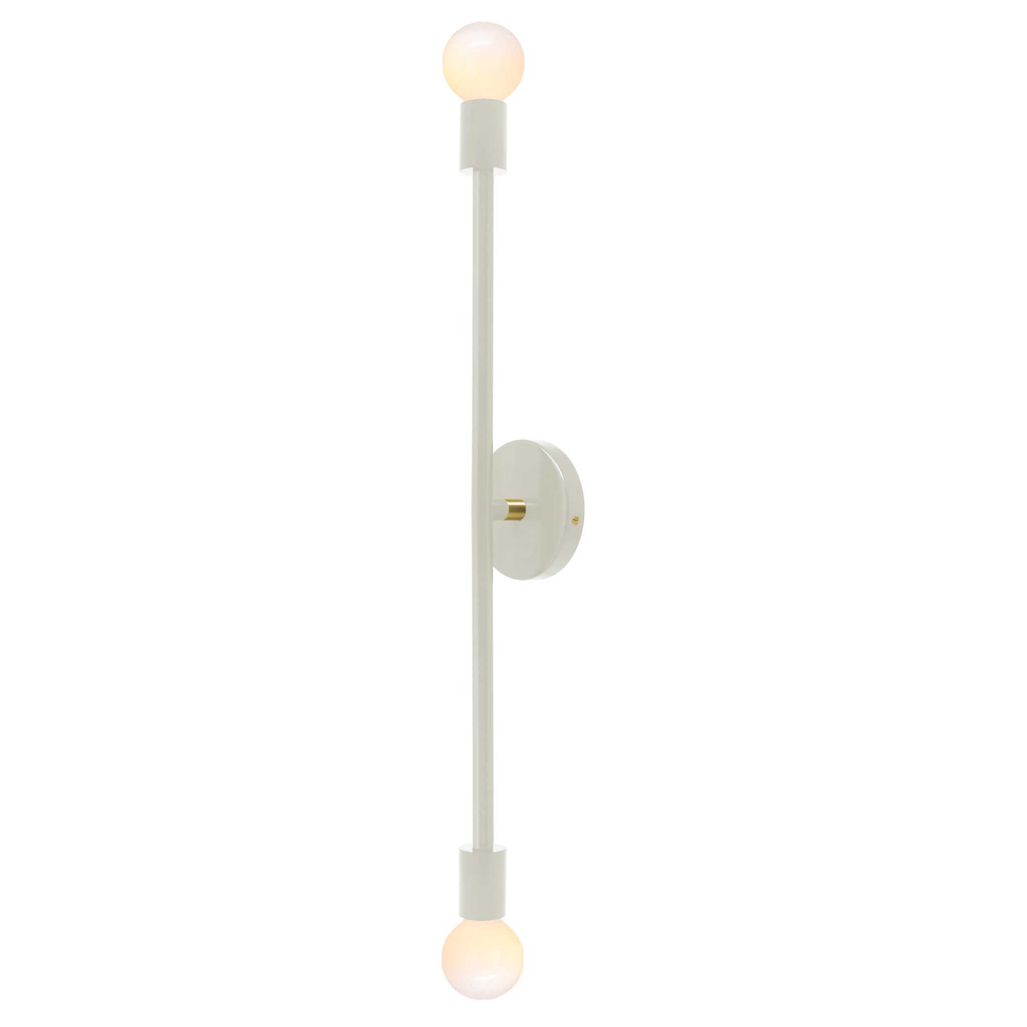 Brass and bone color Pilot sconce 29" Dutton Brown lighting