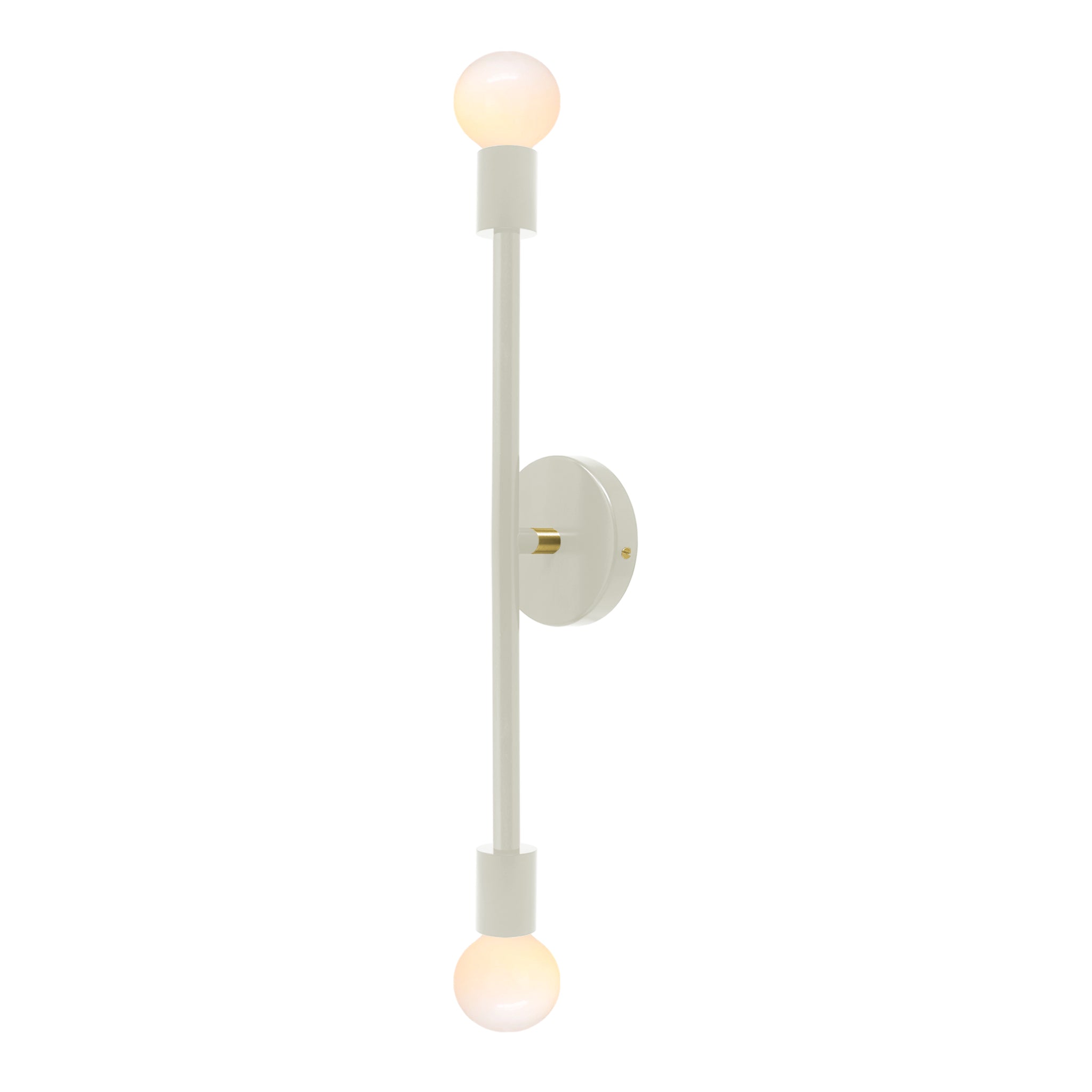 Brass and bone color Pilot sconce 23" Dutton Brown lighting
