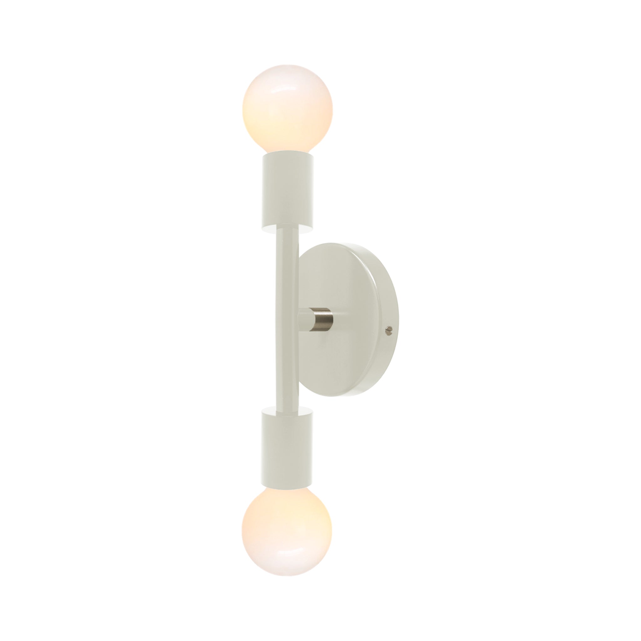 Nickel and bone color Pilot sconce 11" Dutton Brown lighting