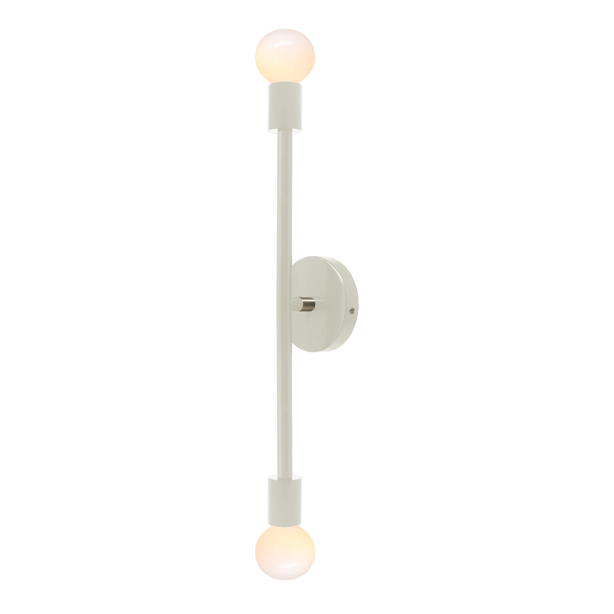 Nickel and bone color Pilot sconce 23" Dutton Brown lighting