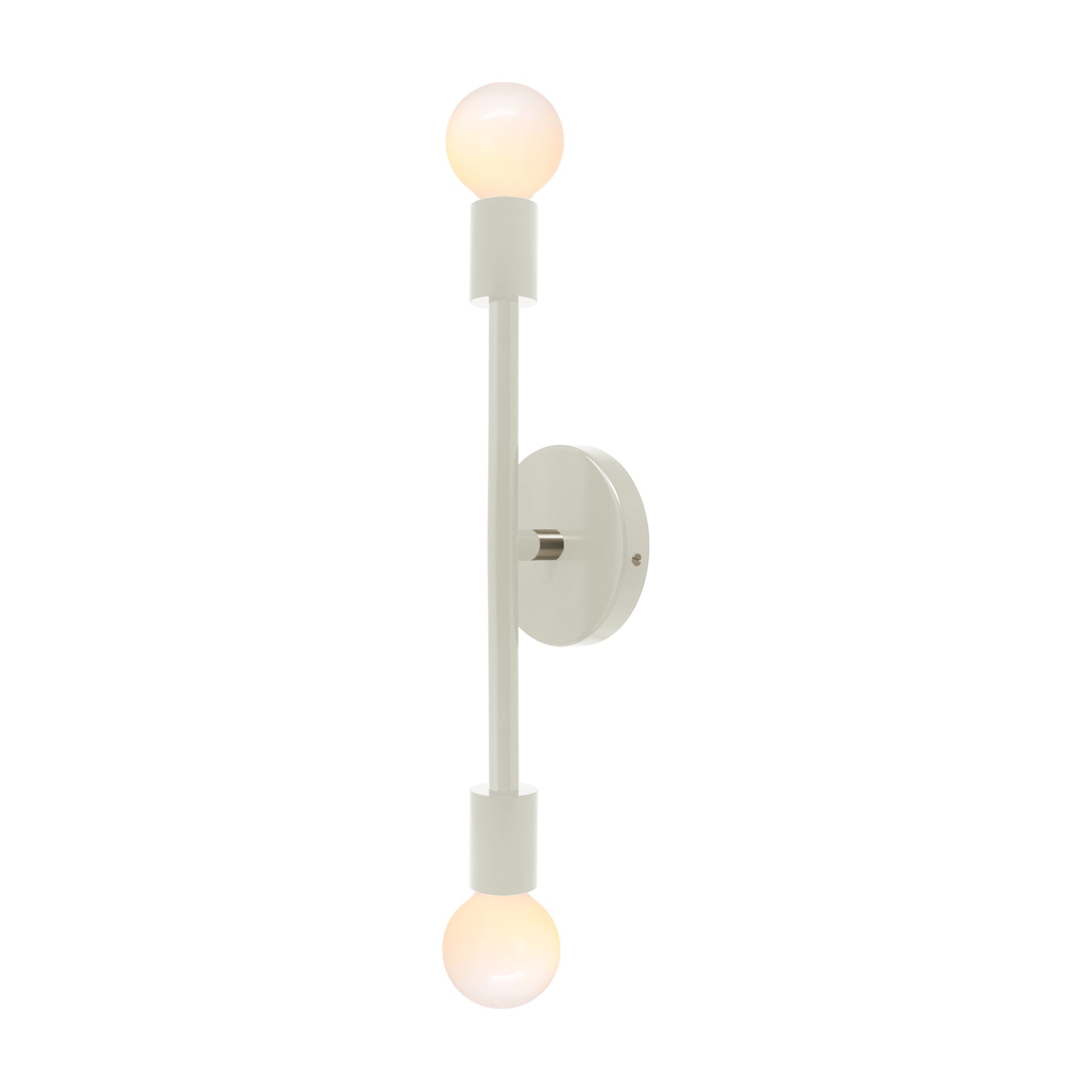 Nickel and white color Pilot sconce 17" Dutton Brown lighting