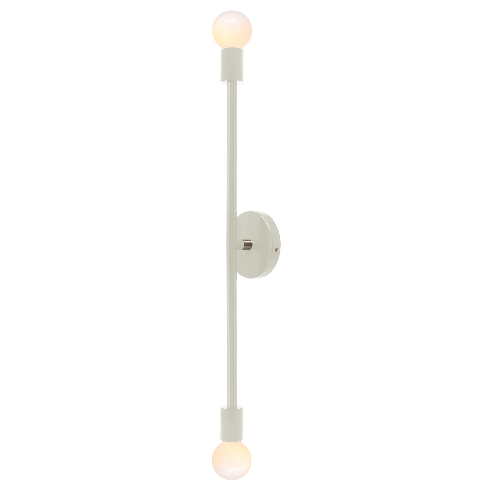 Nickel and bone color Pilot sconce 29" Dutton Brown lighting