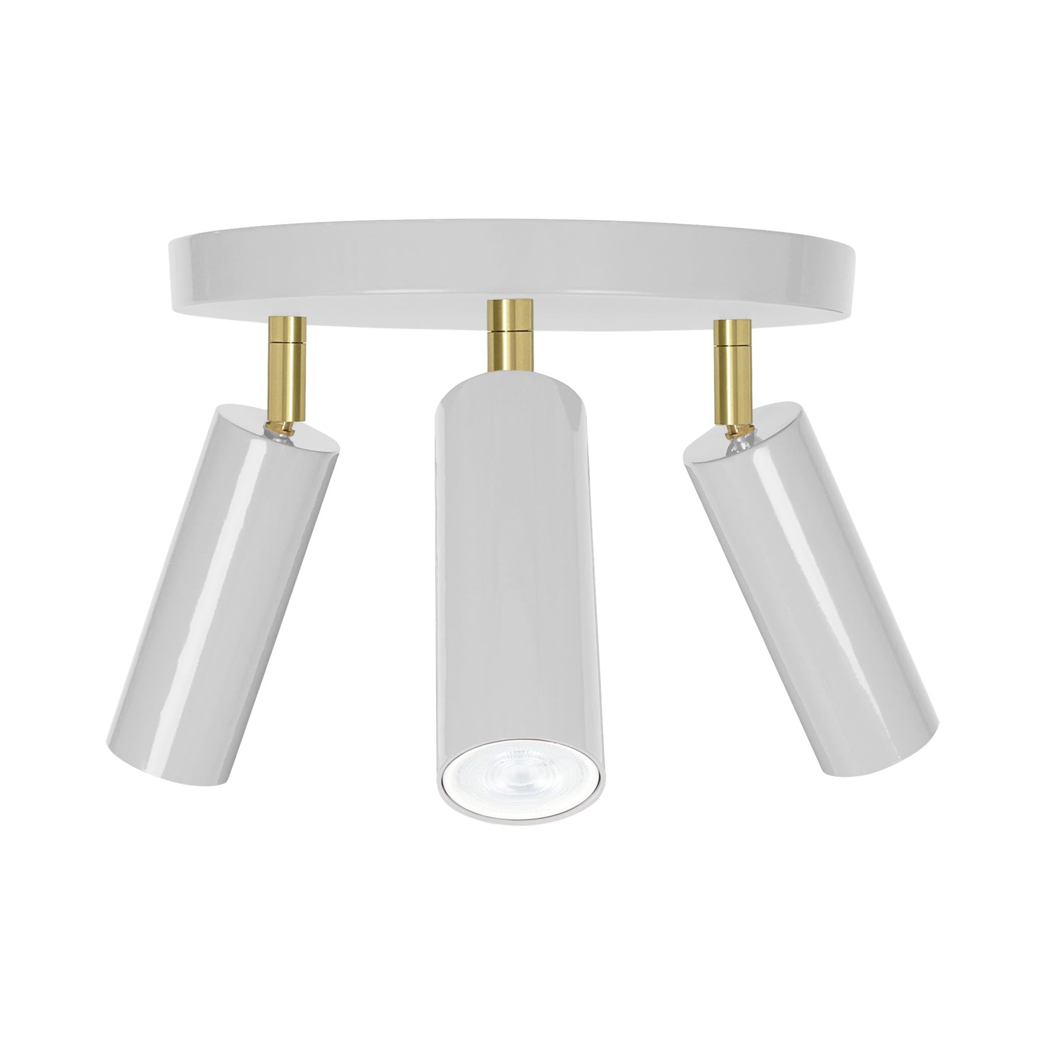 Brass and chalk color Pose flush mount Dutton Brown lighting