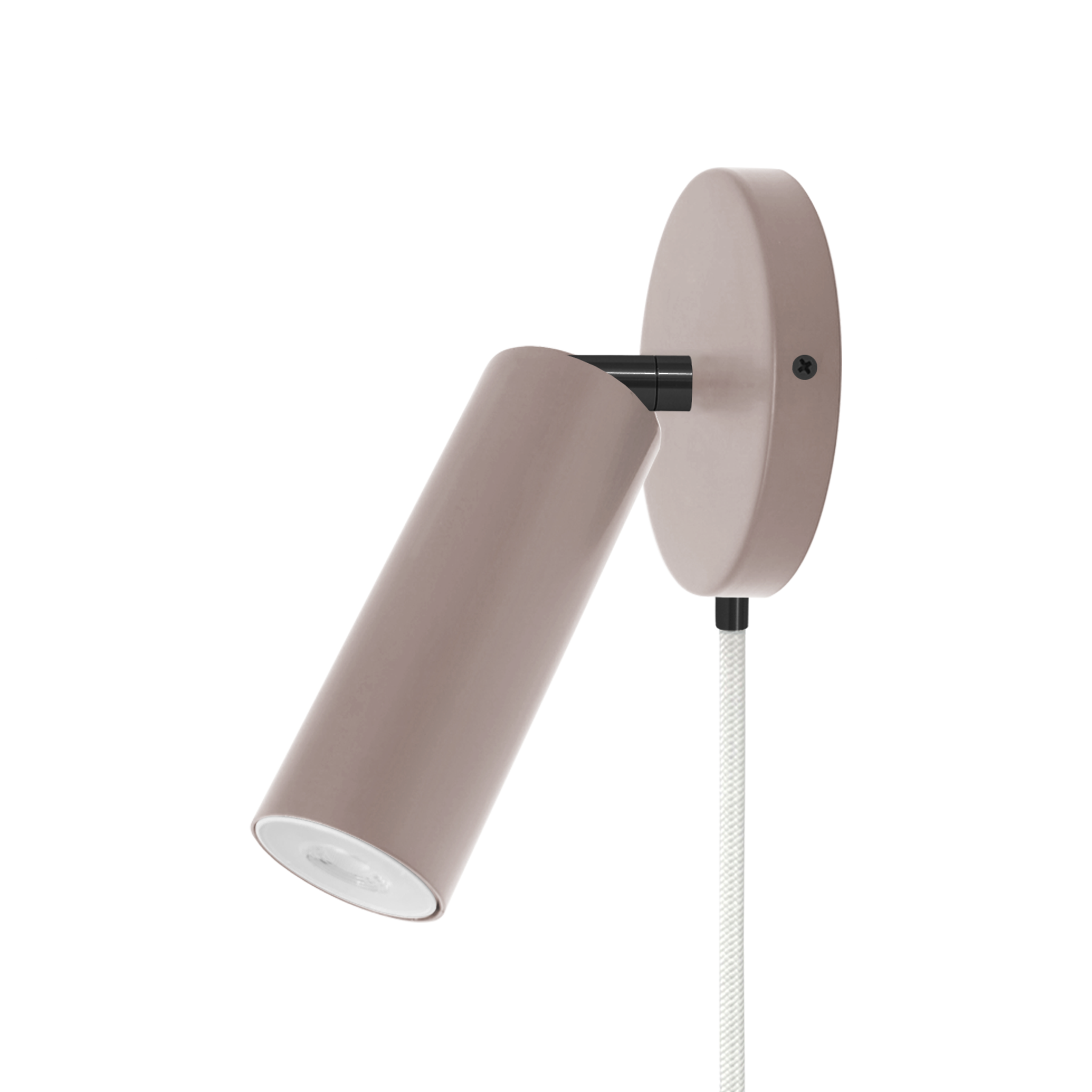 Black and barely color Reader plug-in sconce no arm Dutton Brown lighting