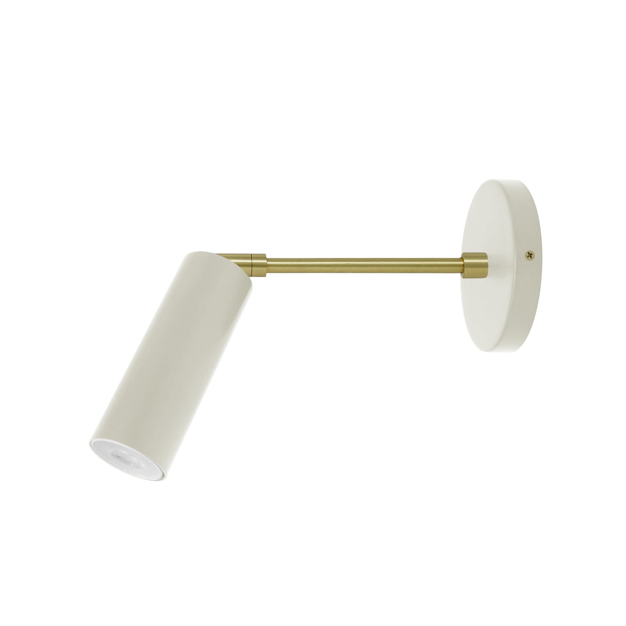 Brass and bone color Reader sconce 6" arm Dutton Brown lighting