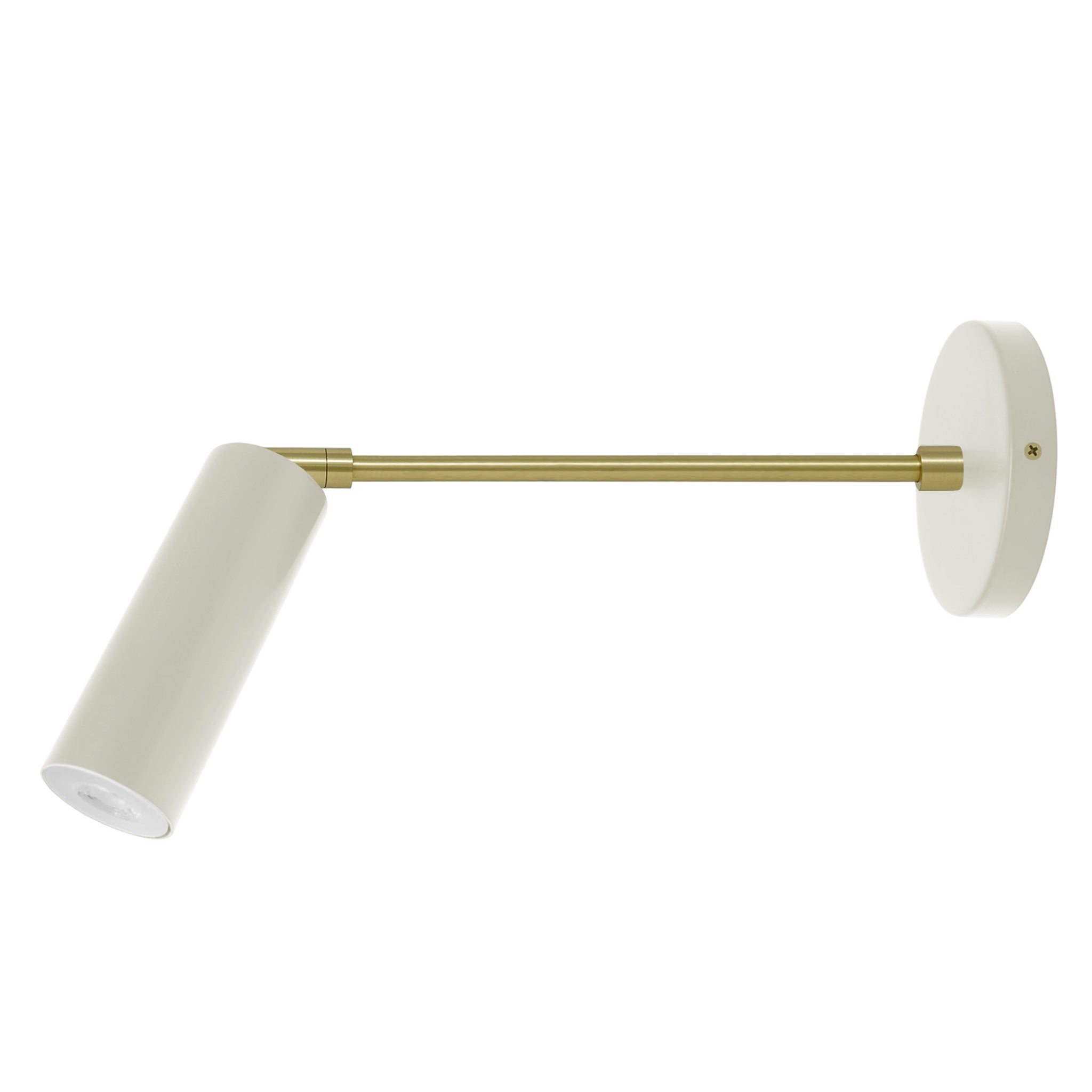 Brass and bone color Reader sconce 10" arm Dutton Brown lighting